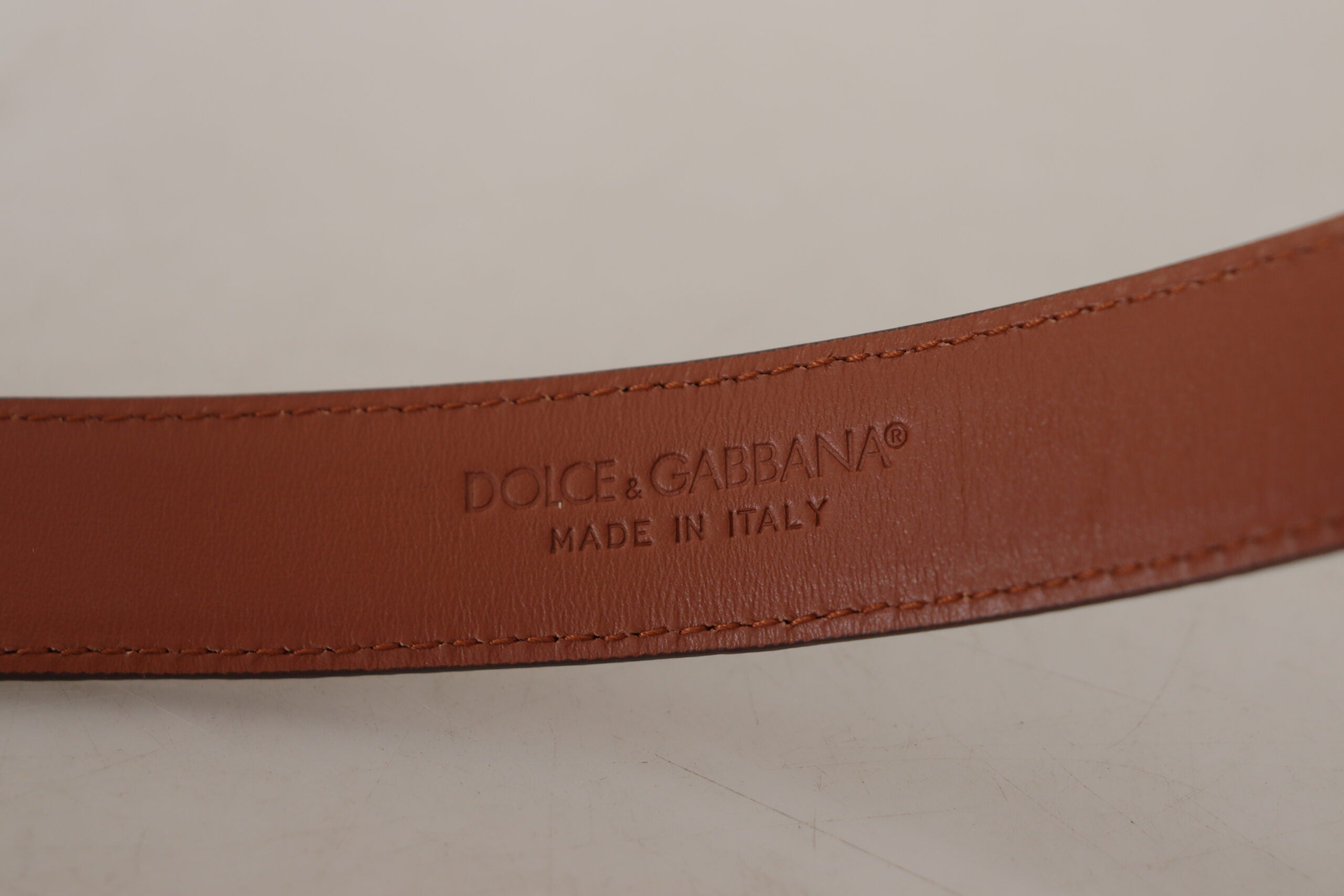 Dolce &amp; Gabbana Ceinture élégante en cuir gravé - Style intemporel