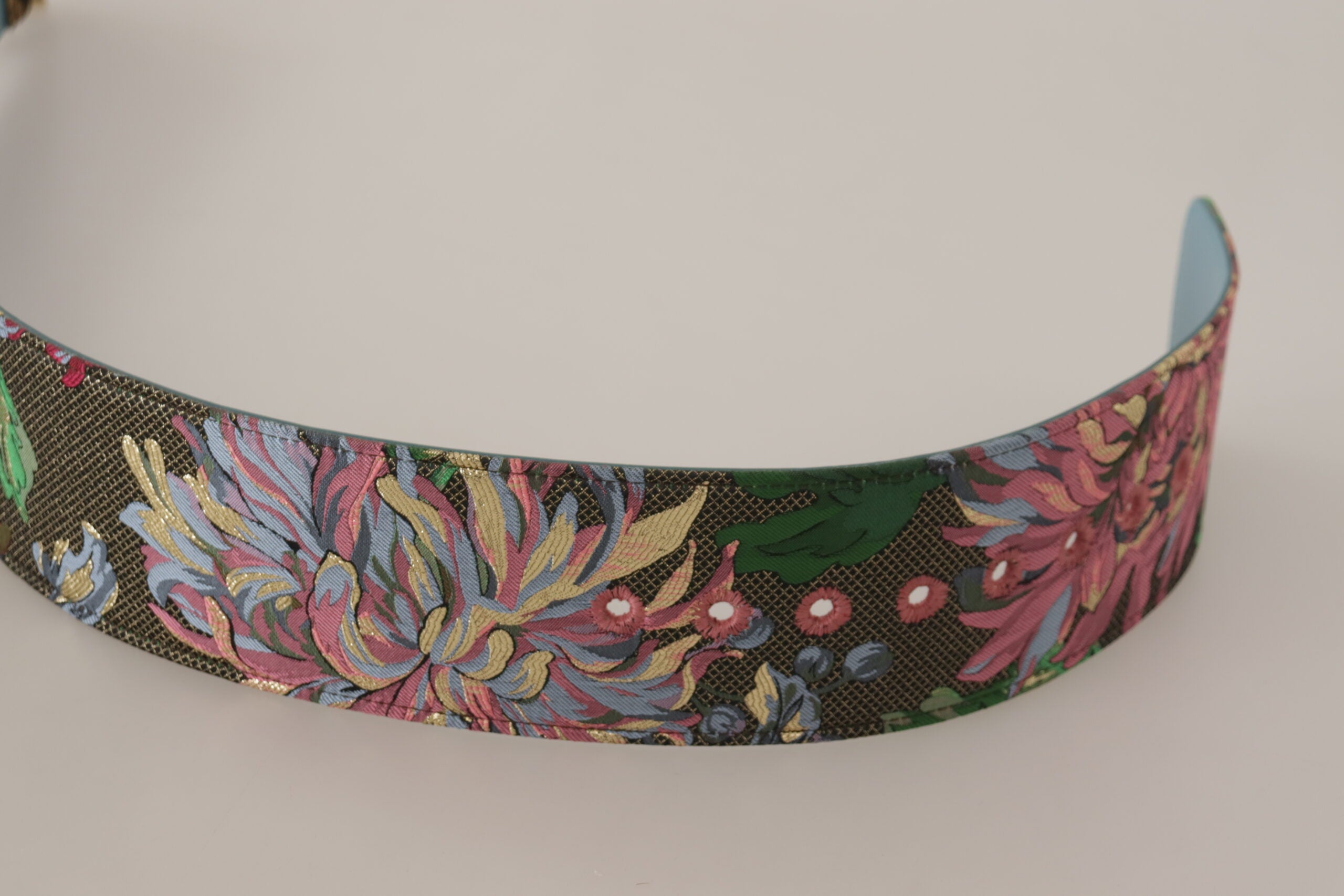 Dolce &amp; Gabbana Ceinture à boucle avec logo en cuir multicolore