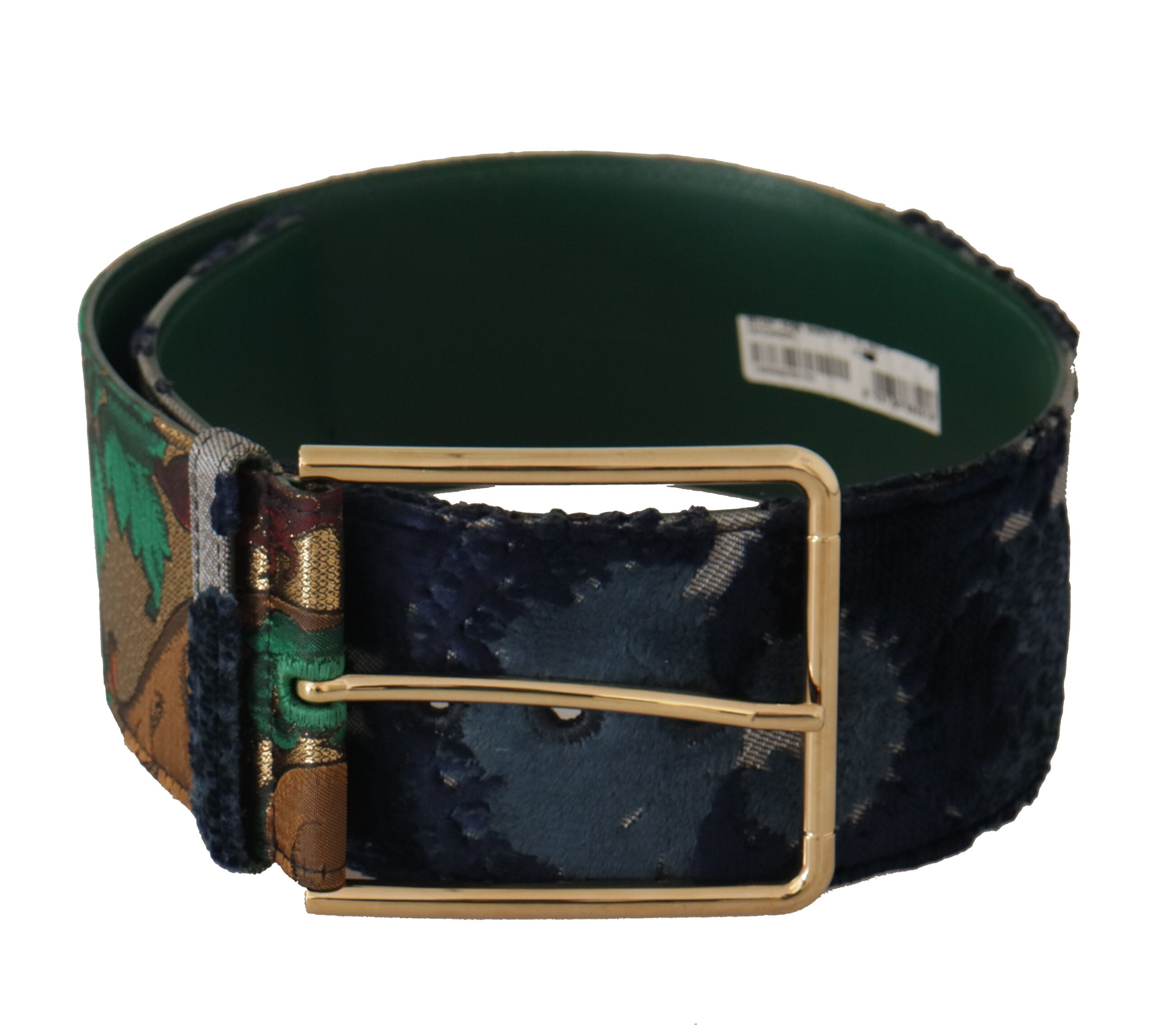 Dolce &amp; Gabbana Ceinture élégante en cuir vert avec boucle logo