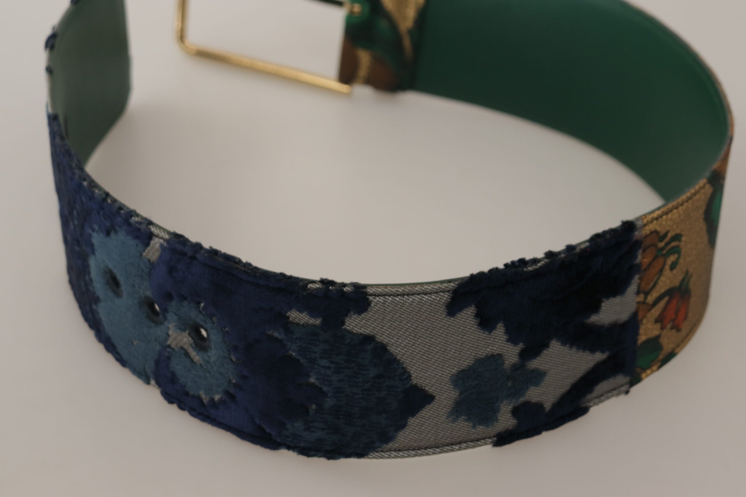 Dolce &amp; Gabbana Ceinture élégante en cuir vert avec boucle logo