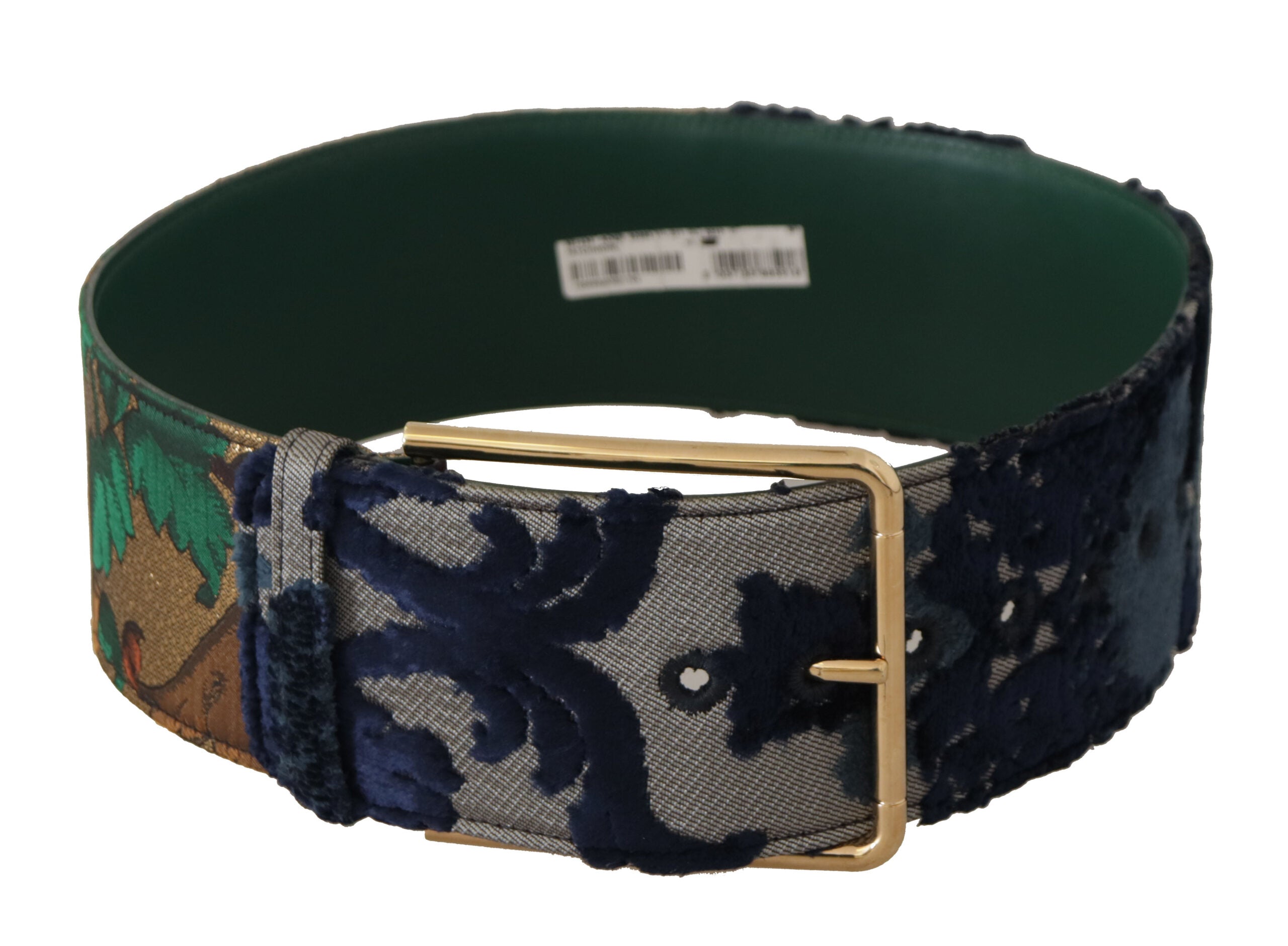 Dolce &amp; Gabbana Ceinture élégante en cuir vert avec boucle logo