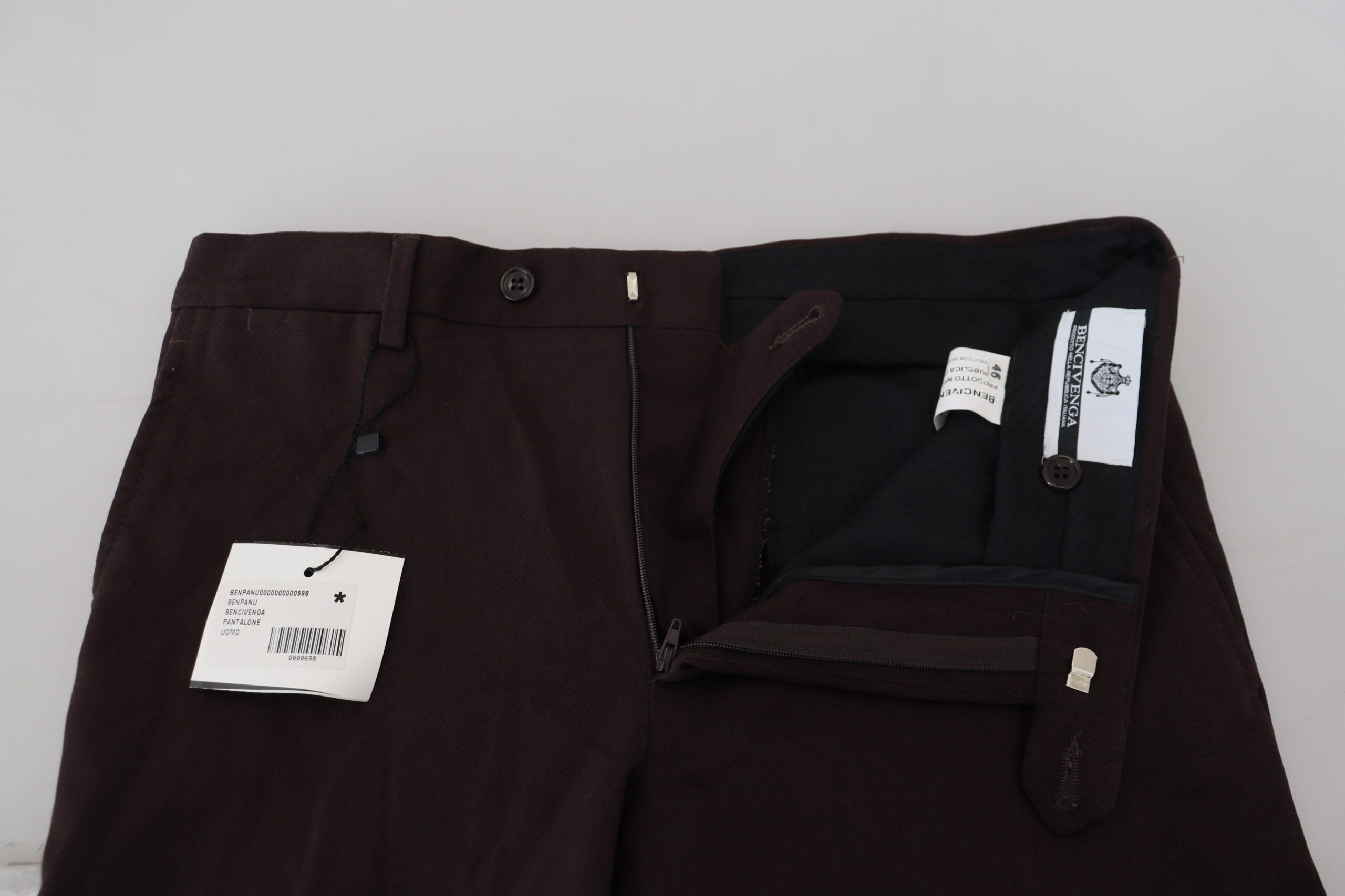 BENCIVENGA Pantalon élégant en coton mélangé marron