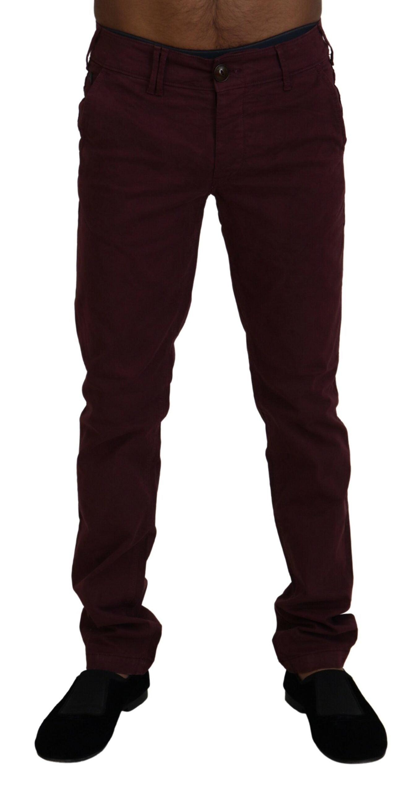 CYCLE Pantalon skinny en coton marron