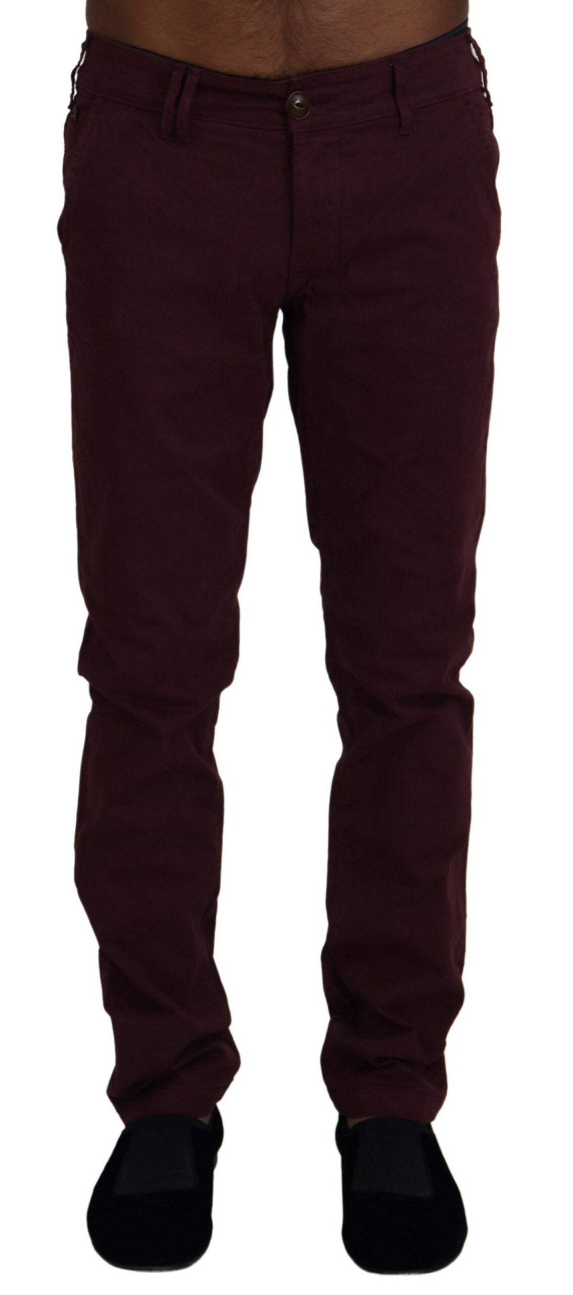 CYCLE Pantalon skinny en coton marron