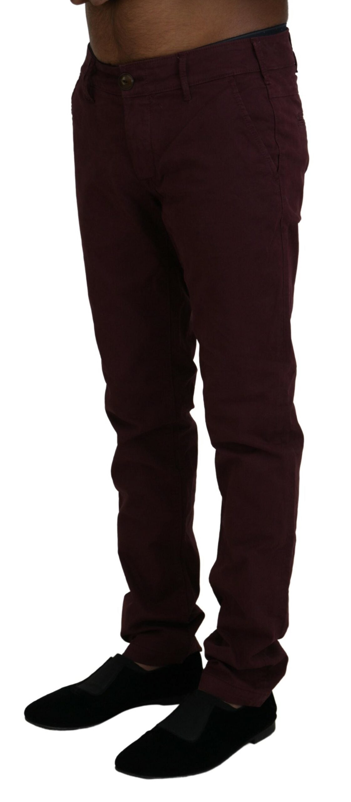 CYCLE Pantalon skinny en coton marron