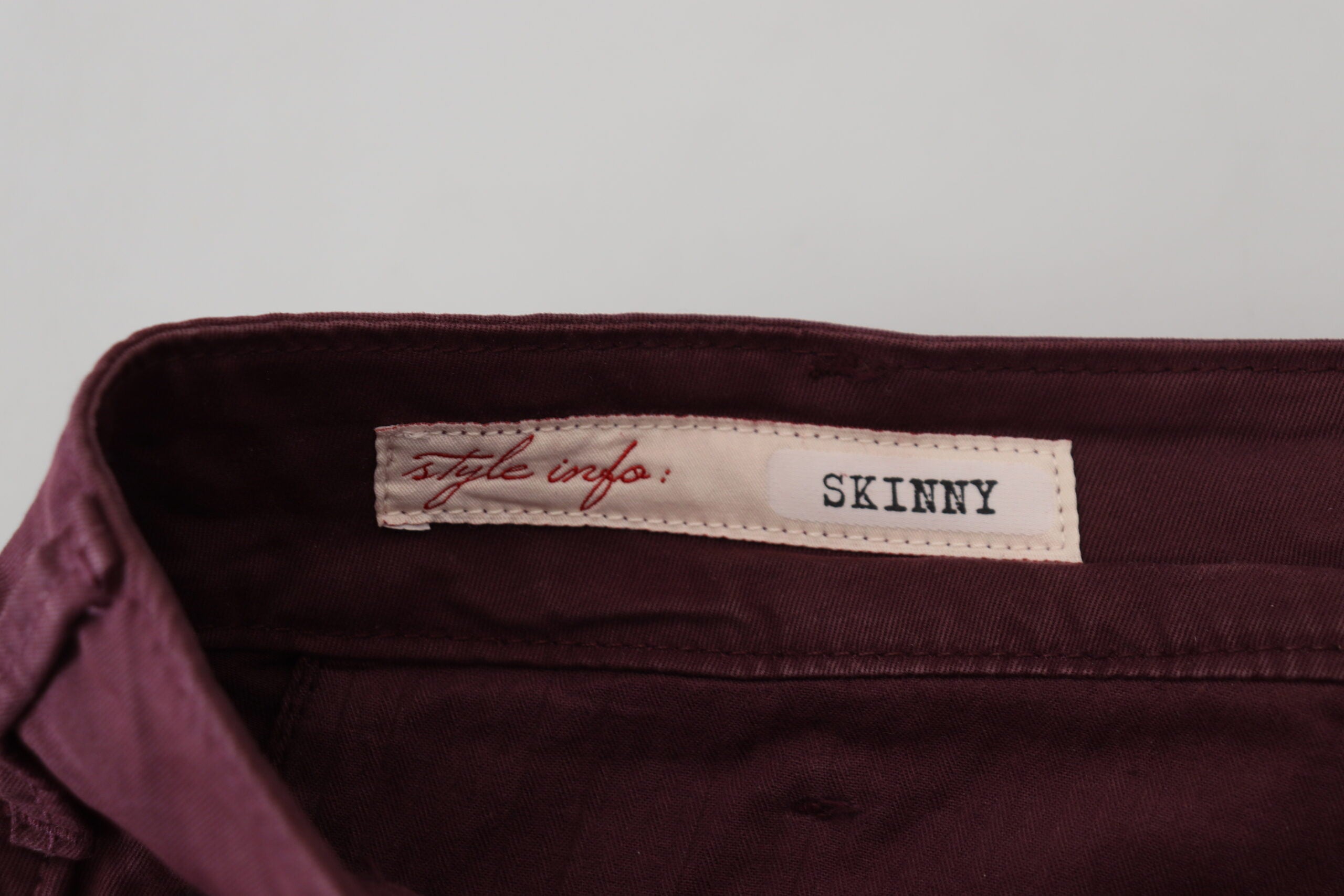 CYCLE Pantalon skinny en coton marron