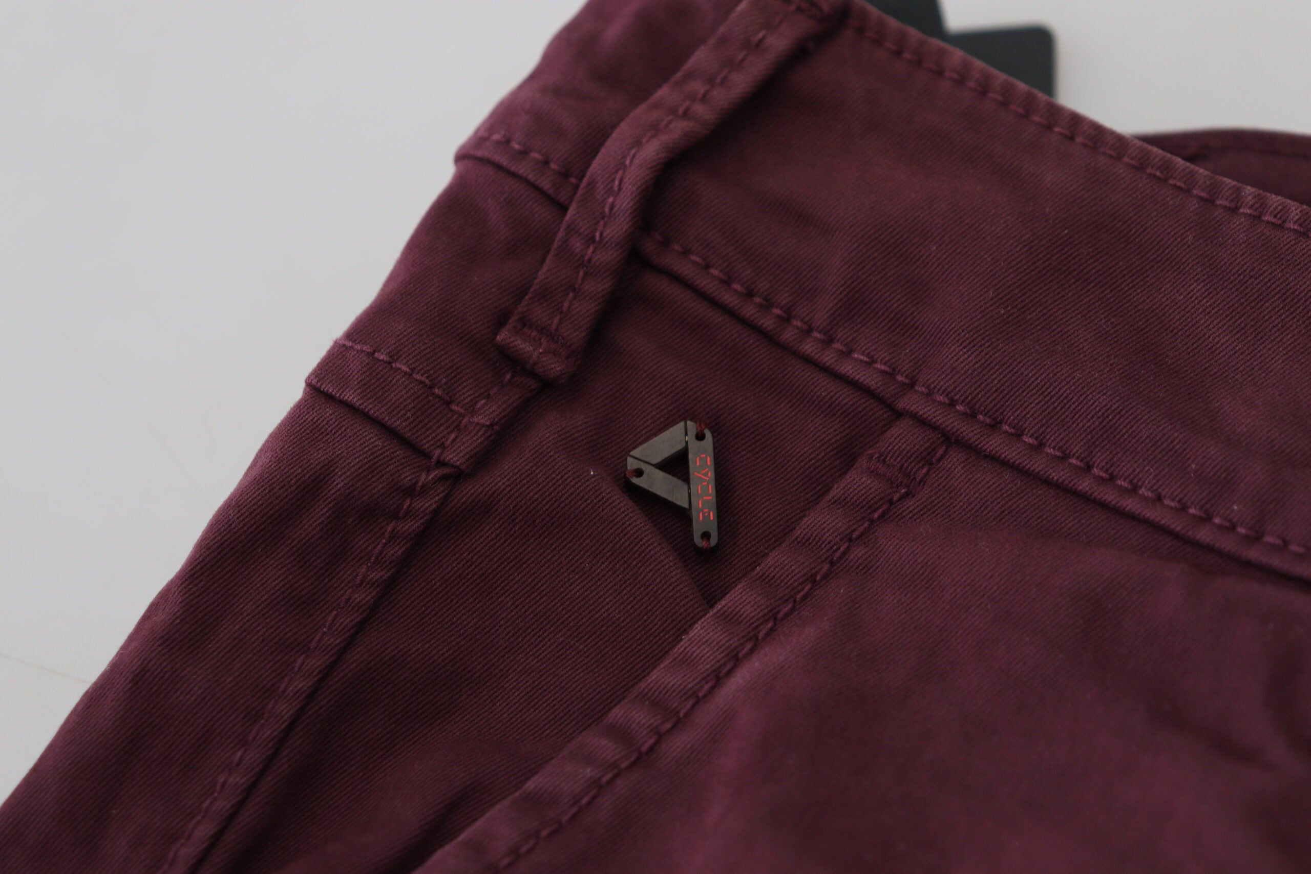 CYCLE Pantalon skinny en coton marron