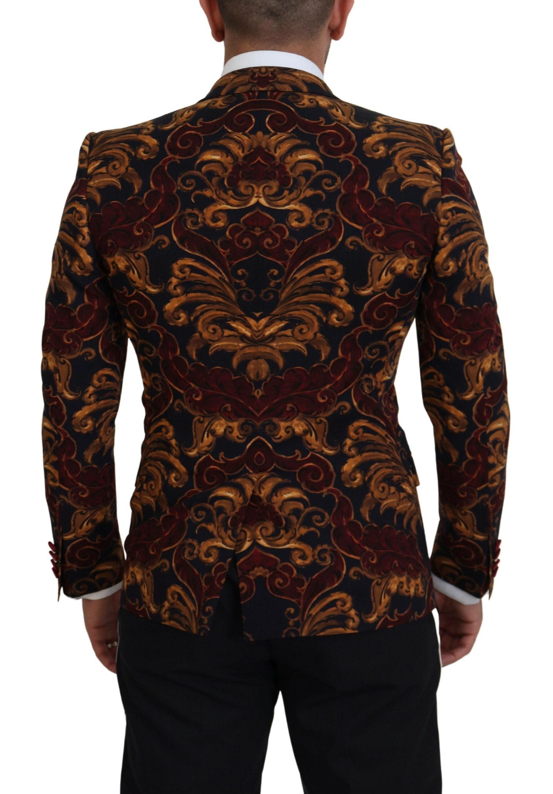 Dolce &amp; Gabbana Blazer élégant en laine mélangée multicolore