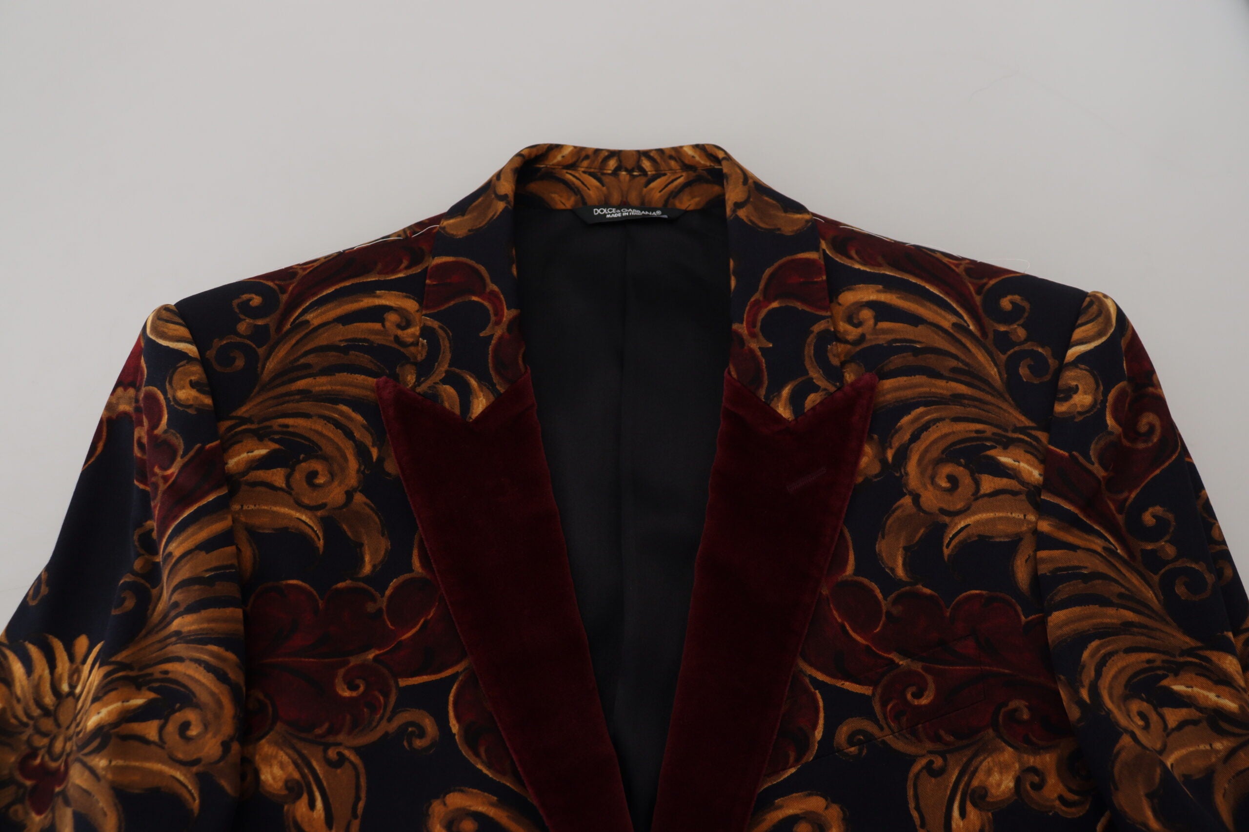 Dolce &amp; Gabbana Blazer élégant en laine mélangée multicolore