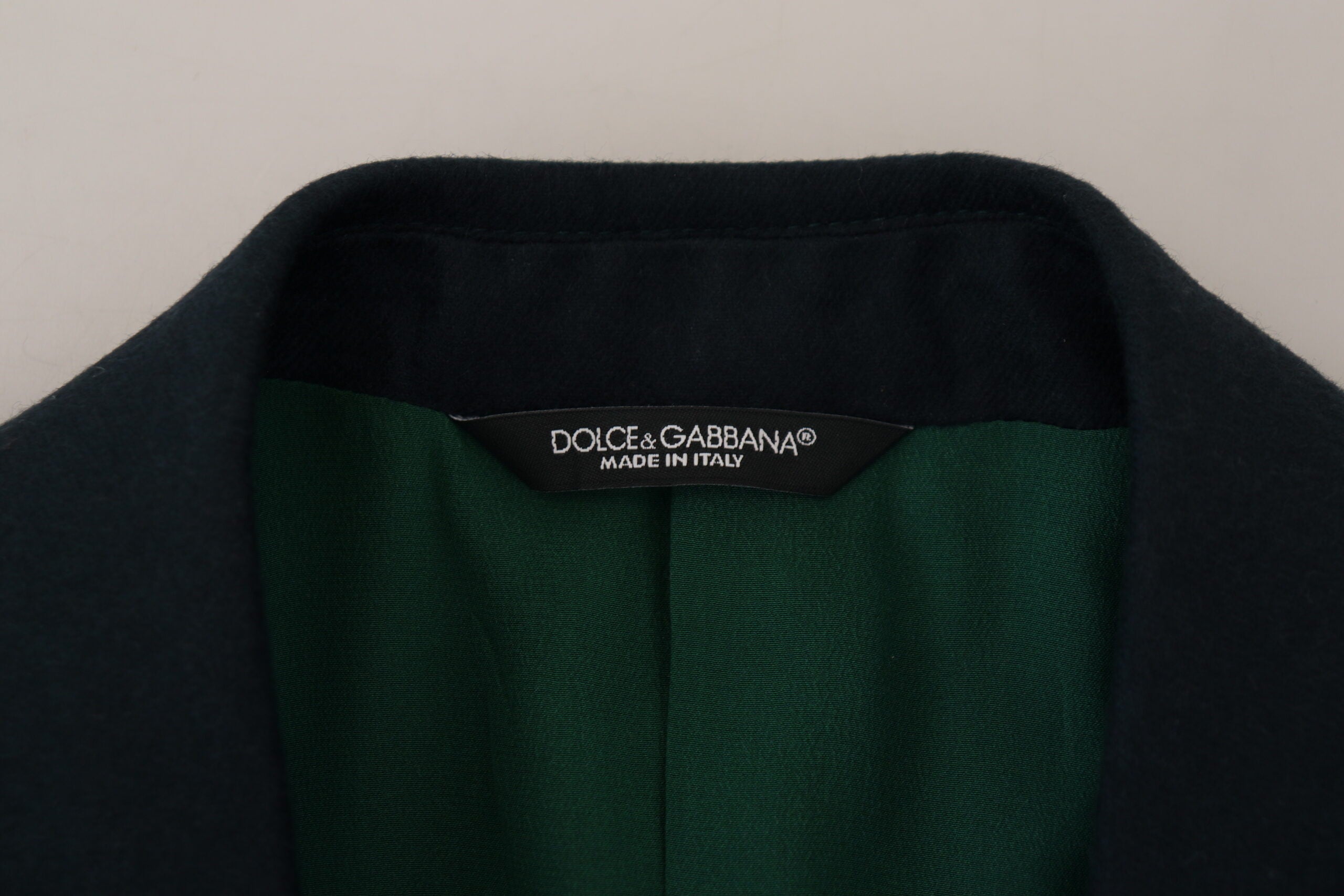 Dolce &amp; Gabbana Blazer bleu élégant en mélange de cachemire et de soie