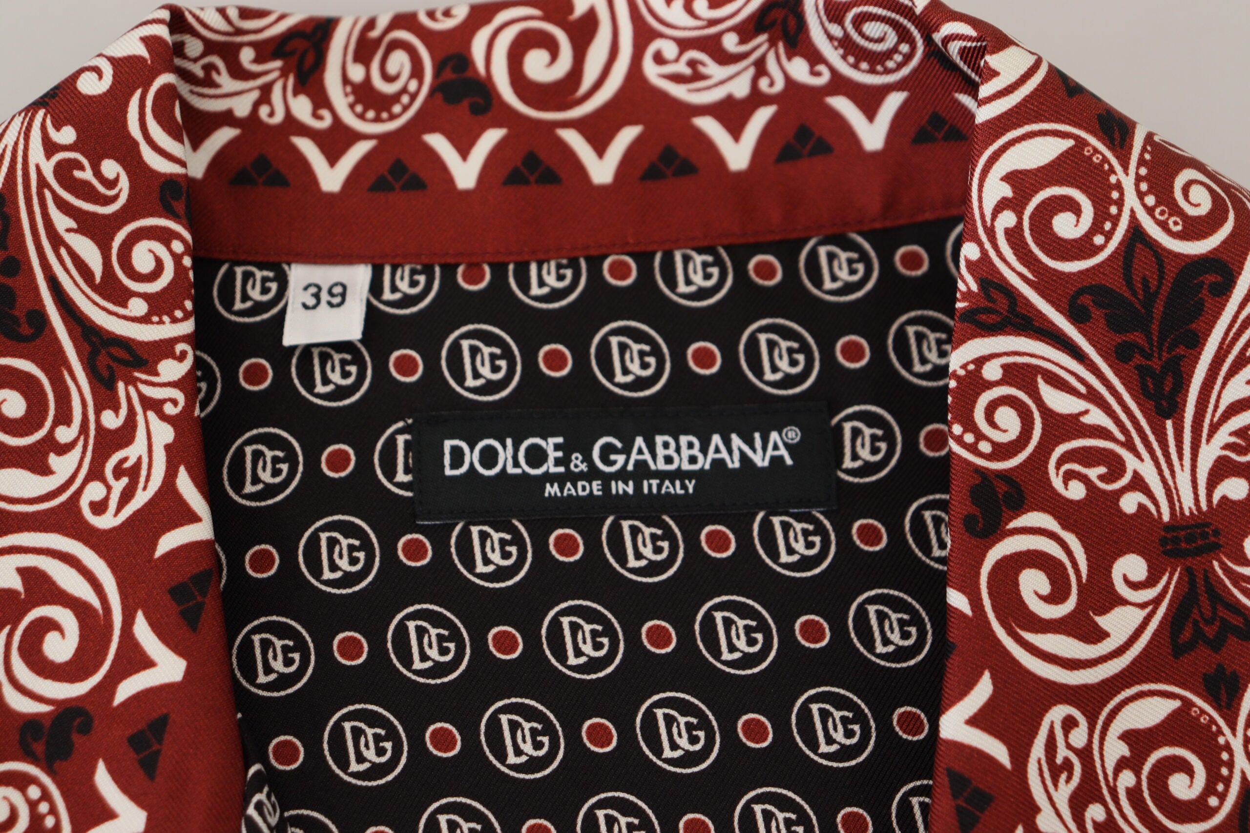 Dolce &amp; Gabbana Chemise décontractée élégante en soie multicolore