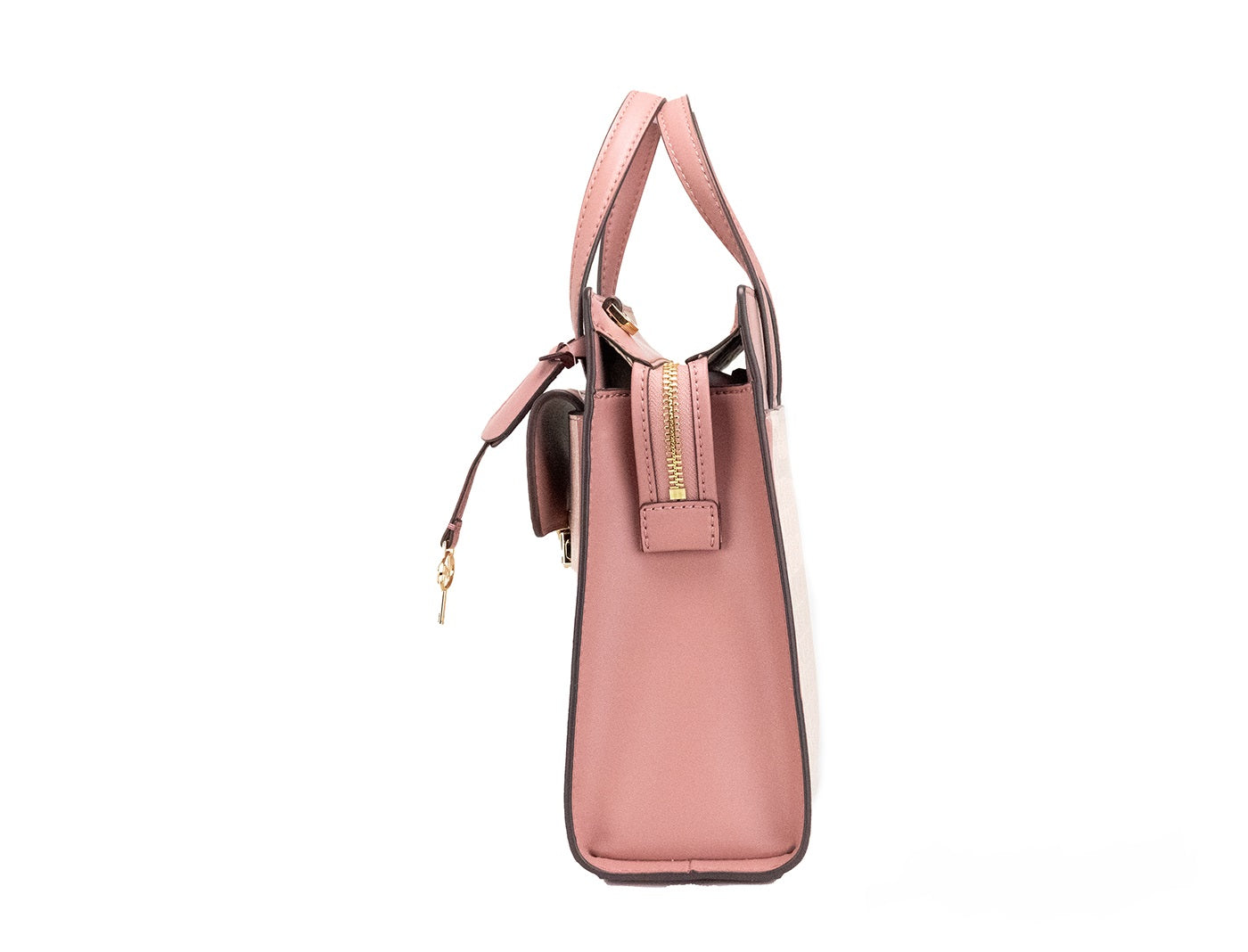 Michael Kors Cece Petit sac à bandoulière fourre-tout à rabat nord-sud en PVC rose