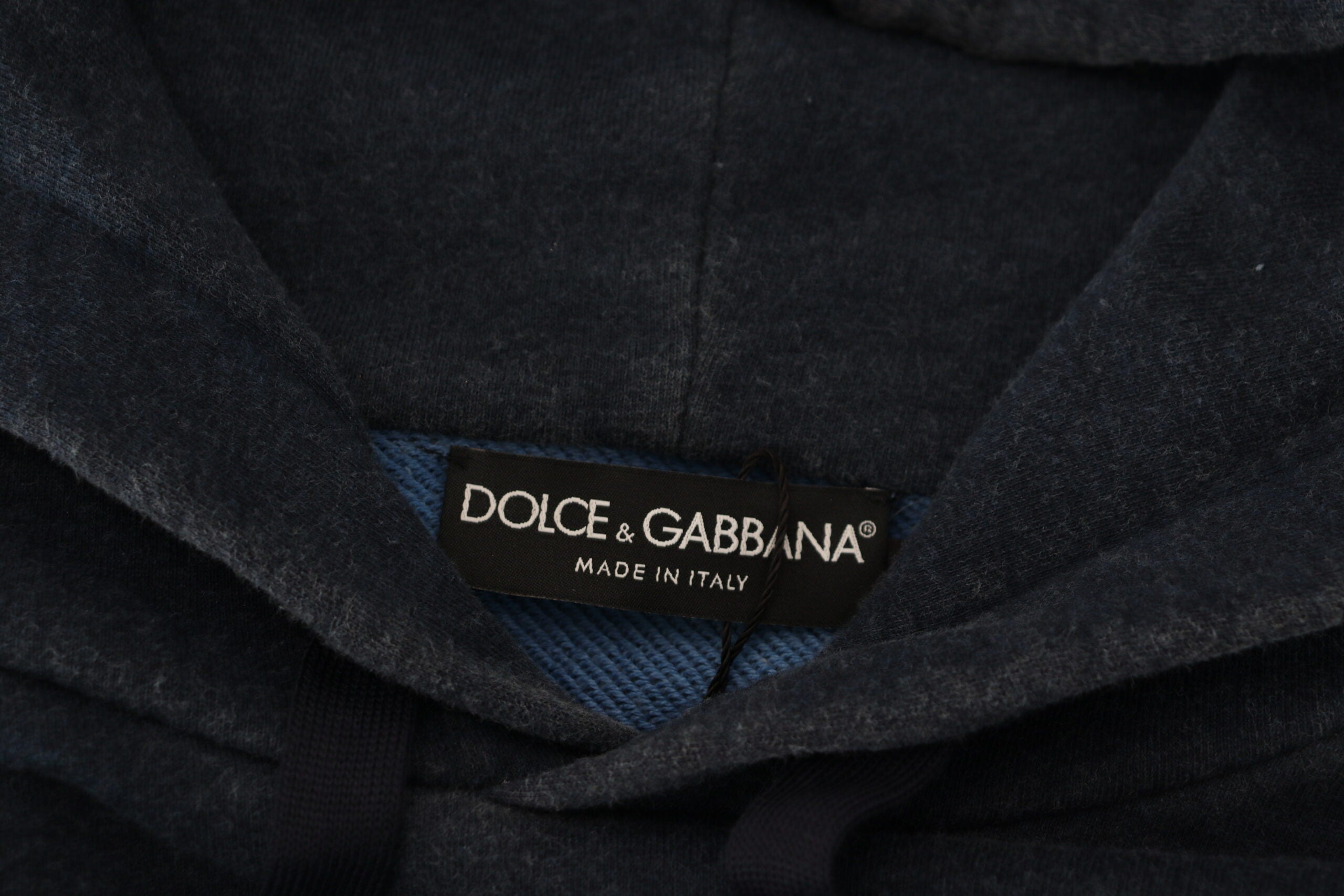 Dolce &amp; Gabbana Pull élégant en coton bleu foncé