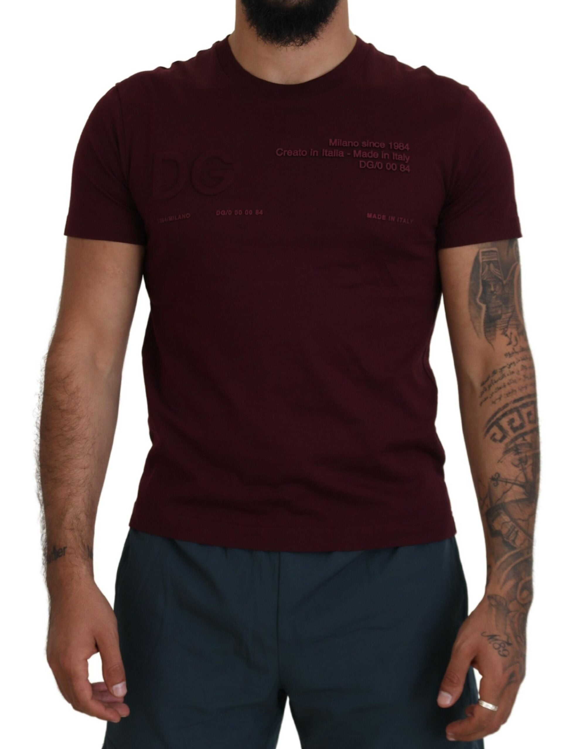 Dolce &amp; Gabbana T-shirt décontracté élégant à col rond marron