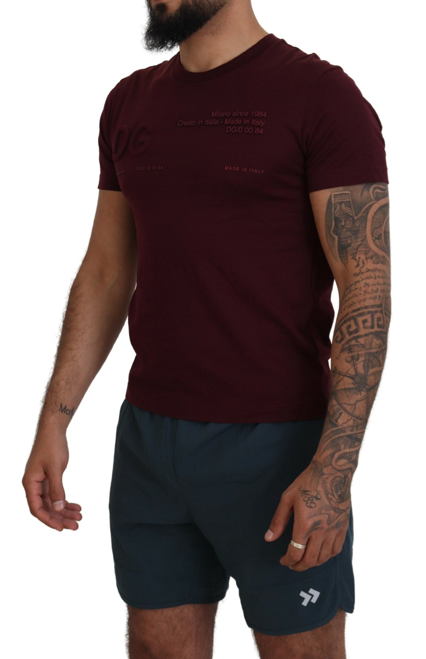 Dolce &amp; Gabbana T-shirt décontracté élégant à col rond marron