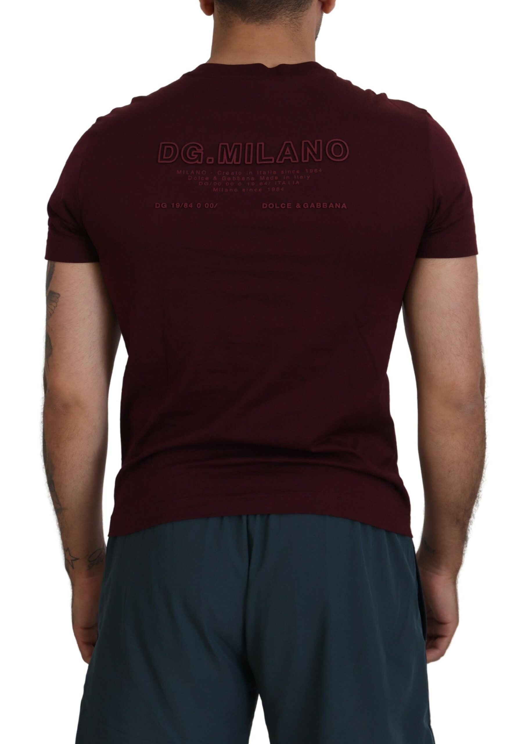 Dolce &amp; Gabbana T-shirt décontracté élégant à col rond marron