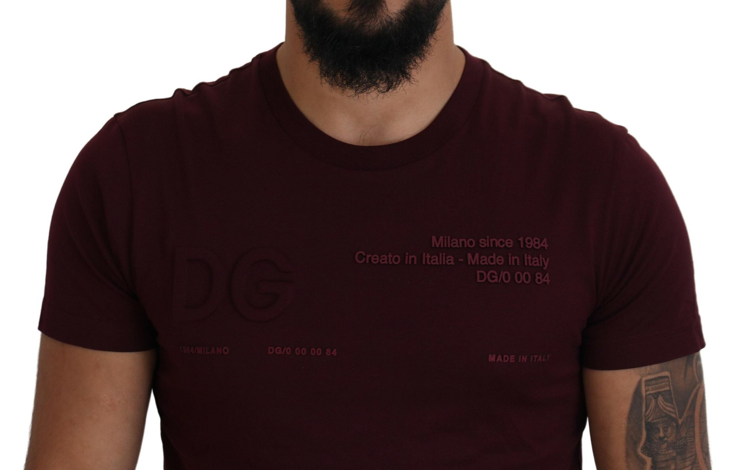 Dolce &amp; Gabbana T-shirt décontracté élégant à col rond marron