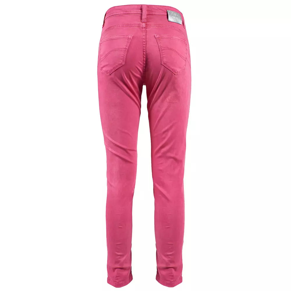 Yes Zee Chic - Jean skinny fuchsia avec mini fentes aux chevilles