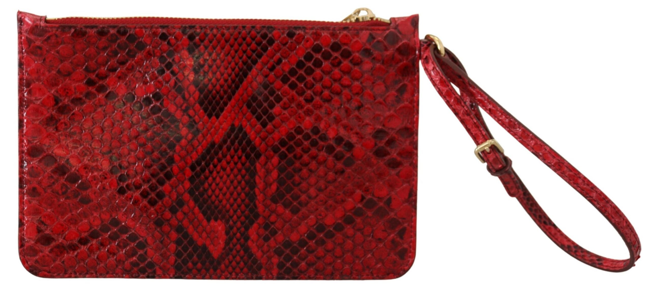 Dolce &amp; Gabbana Pochette Ayers Snake en cuir rouge élégante