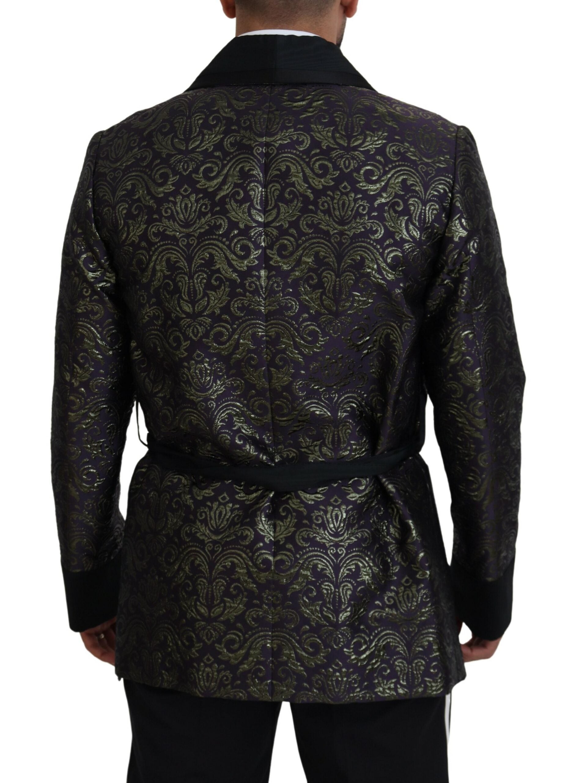 Dolce &amp; Gabbana Veste de robe en jacquard doré