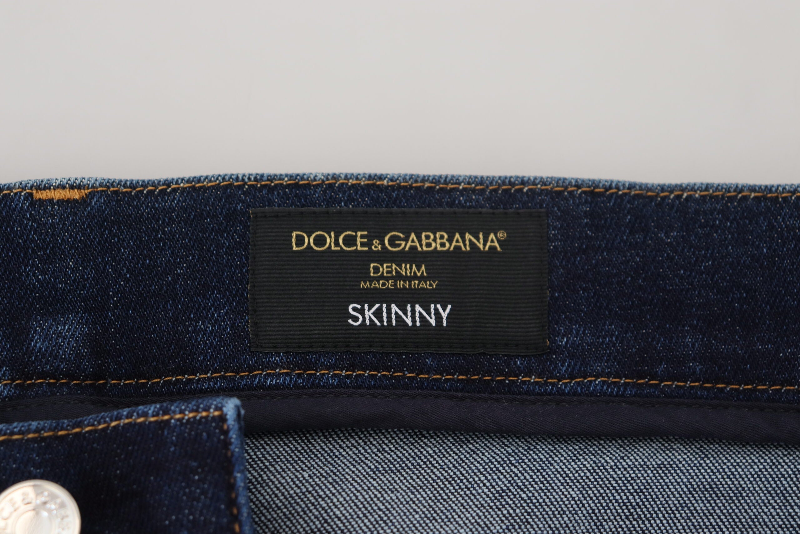 Dolce &amp; Gabbana Jean slim élégant en denim bleu foncé