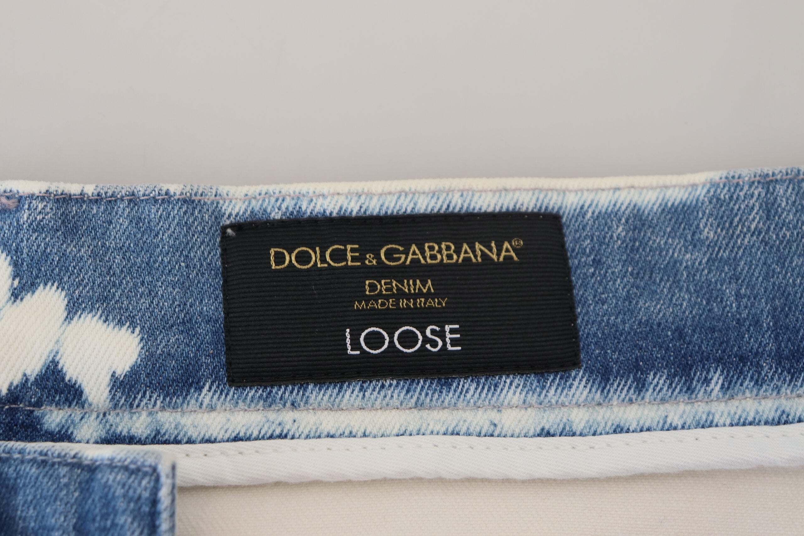 Dolce &amp; Gabbana Pantalon en jean coupe ample élégant avec imprimé unique