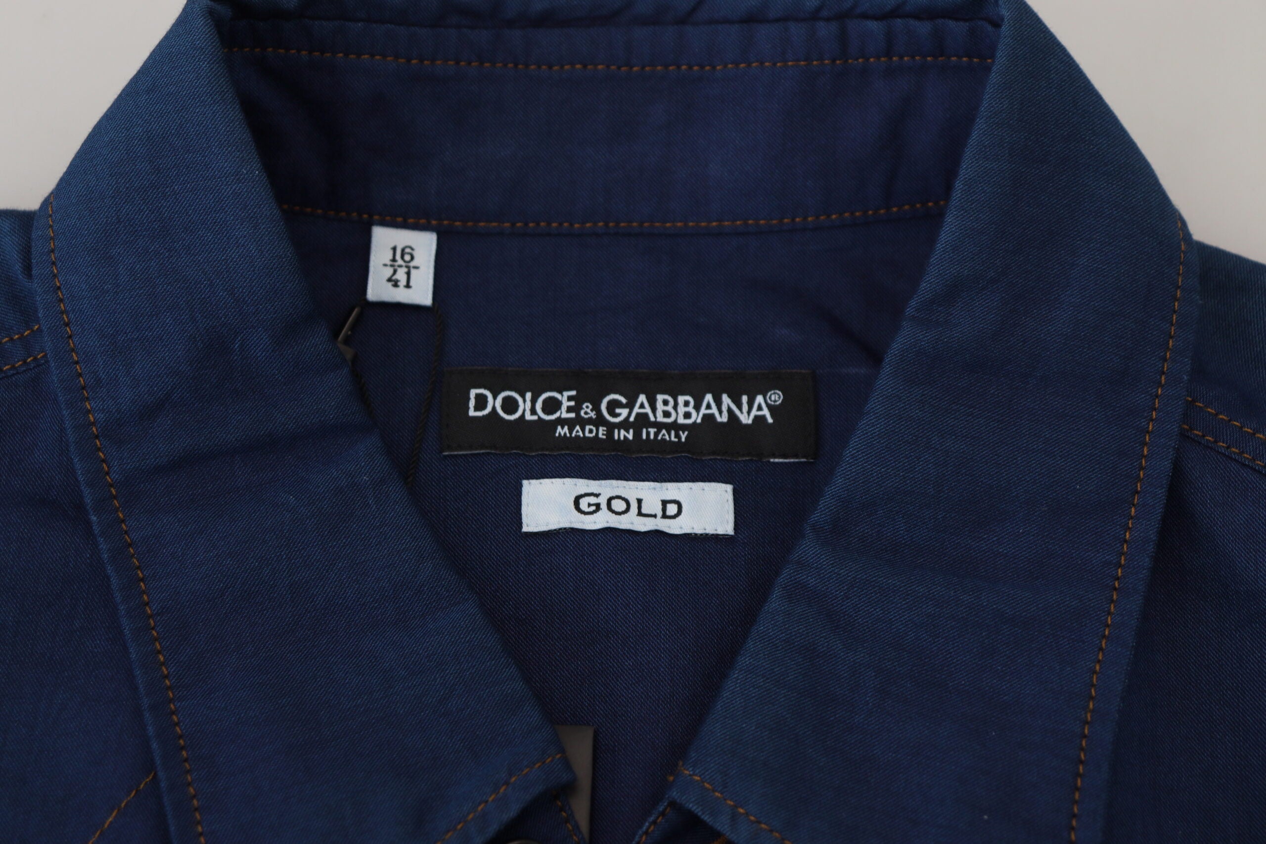 Dolce &amp; Gabbana Chemise décontractée en denim bleu élégant