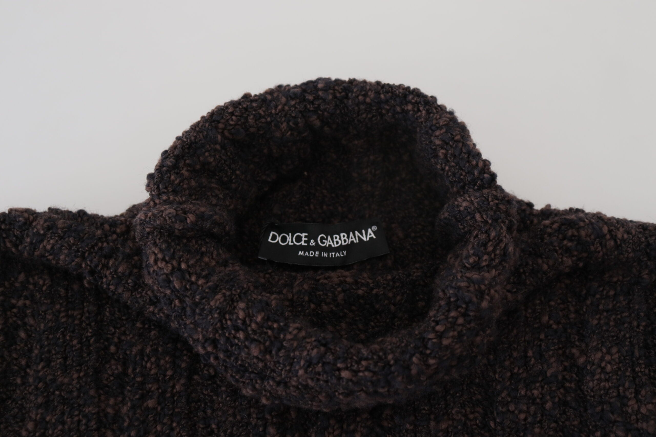 Dolce &amp; Gabbana Pull élégant à col roulé en laine mélangée