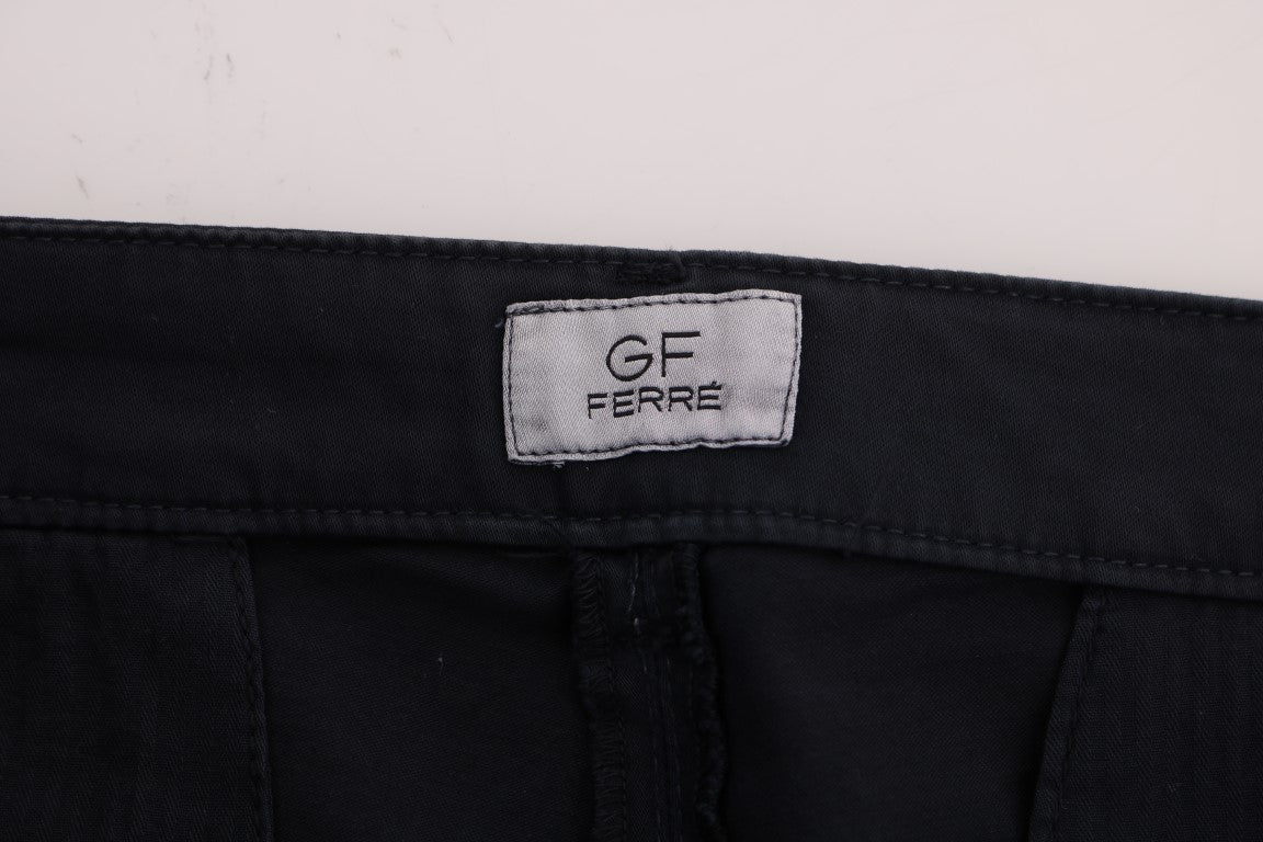 Pantalon stretch en coton bleu élégant GF Ferre pour homme