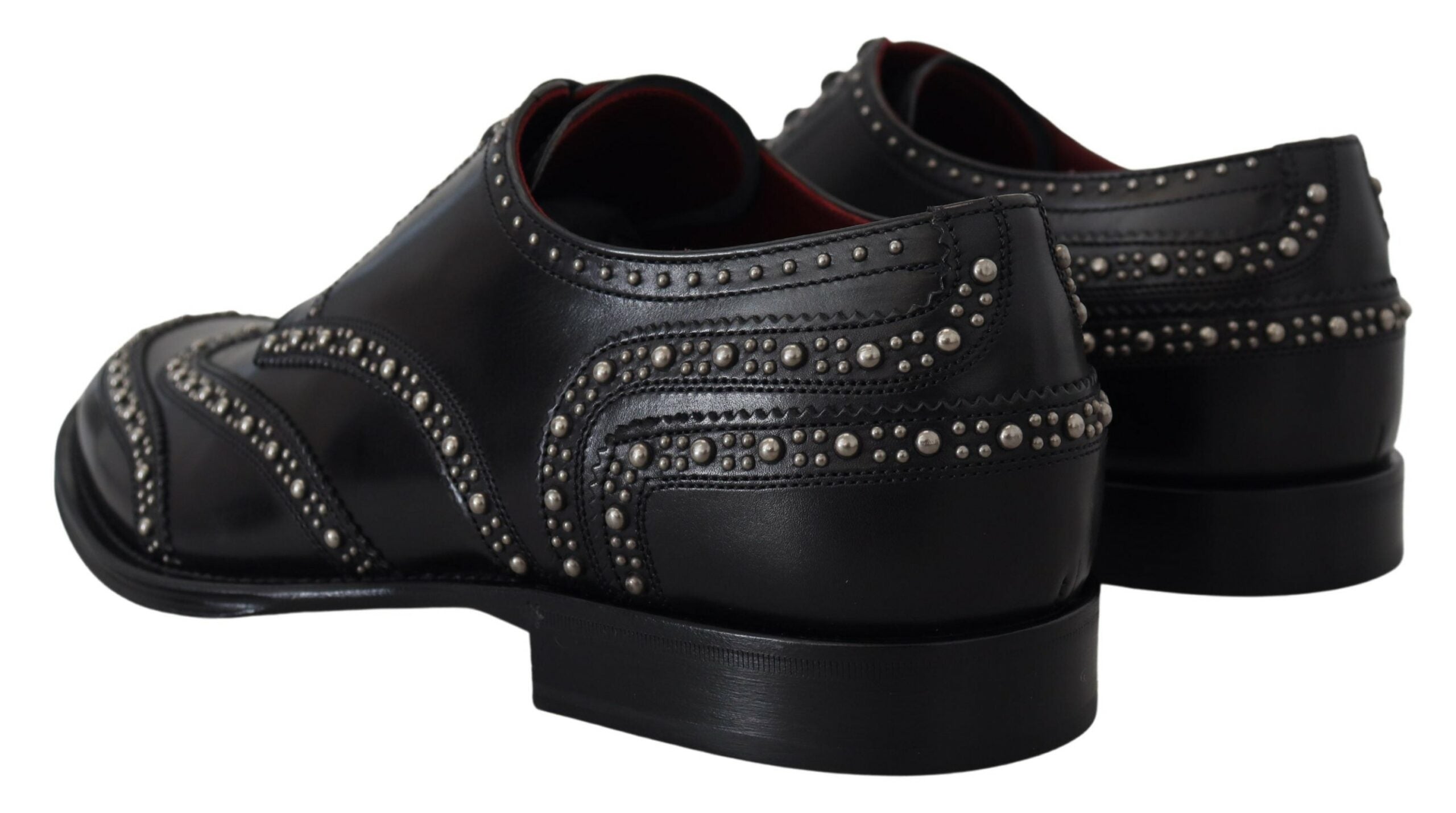 Dolce &amp; Gabbana élégantes chaussures derby noires cloutées