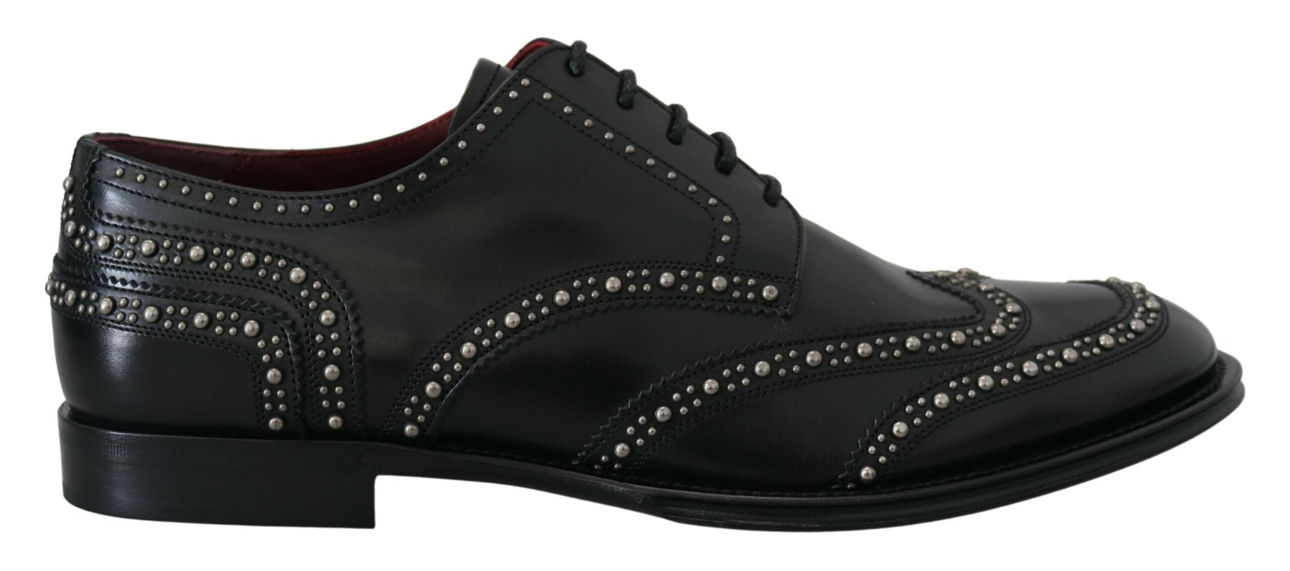 Dolce &amp; Gabbana élégantes chaussures derby noires cloutées