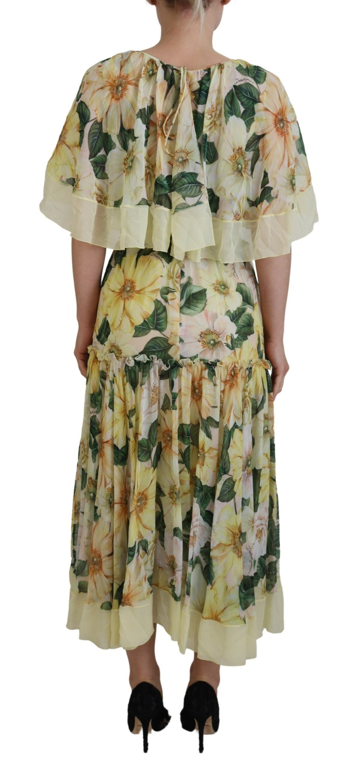 Dolce &amp; Gabbana Robe longue florale en soie élégante