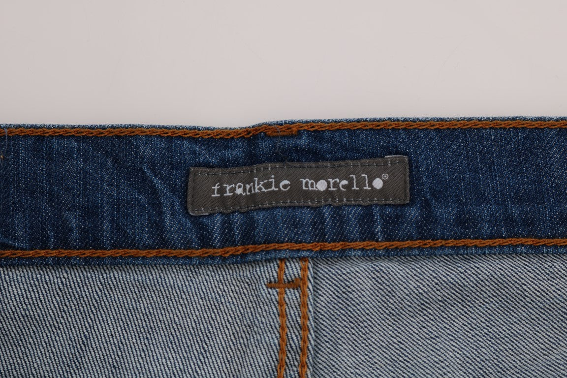 Frankie Morello - Jean slim chic délavé bleu