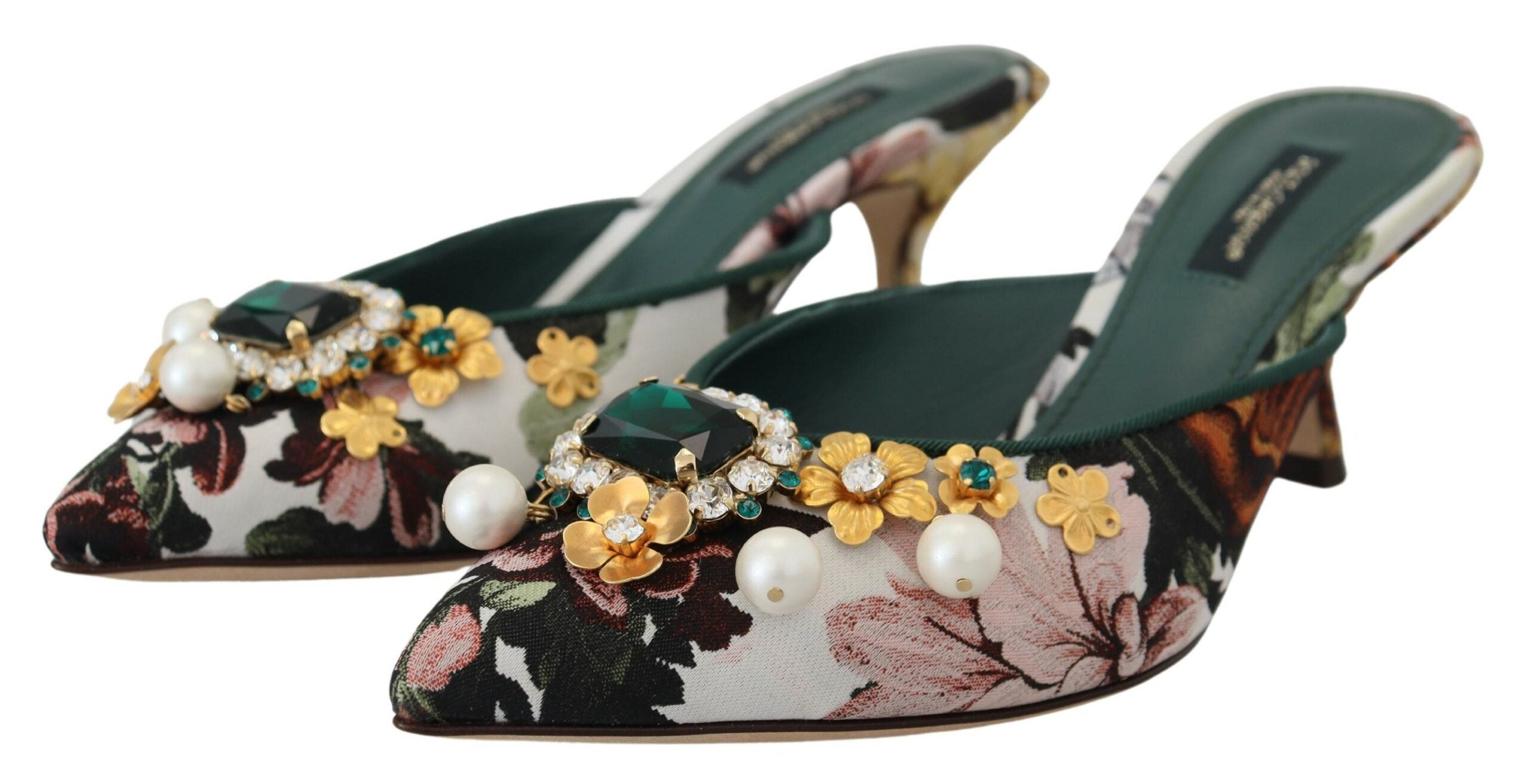 Dolce &amp; Gabbana Sandales de luxe plates multicolores