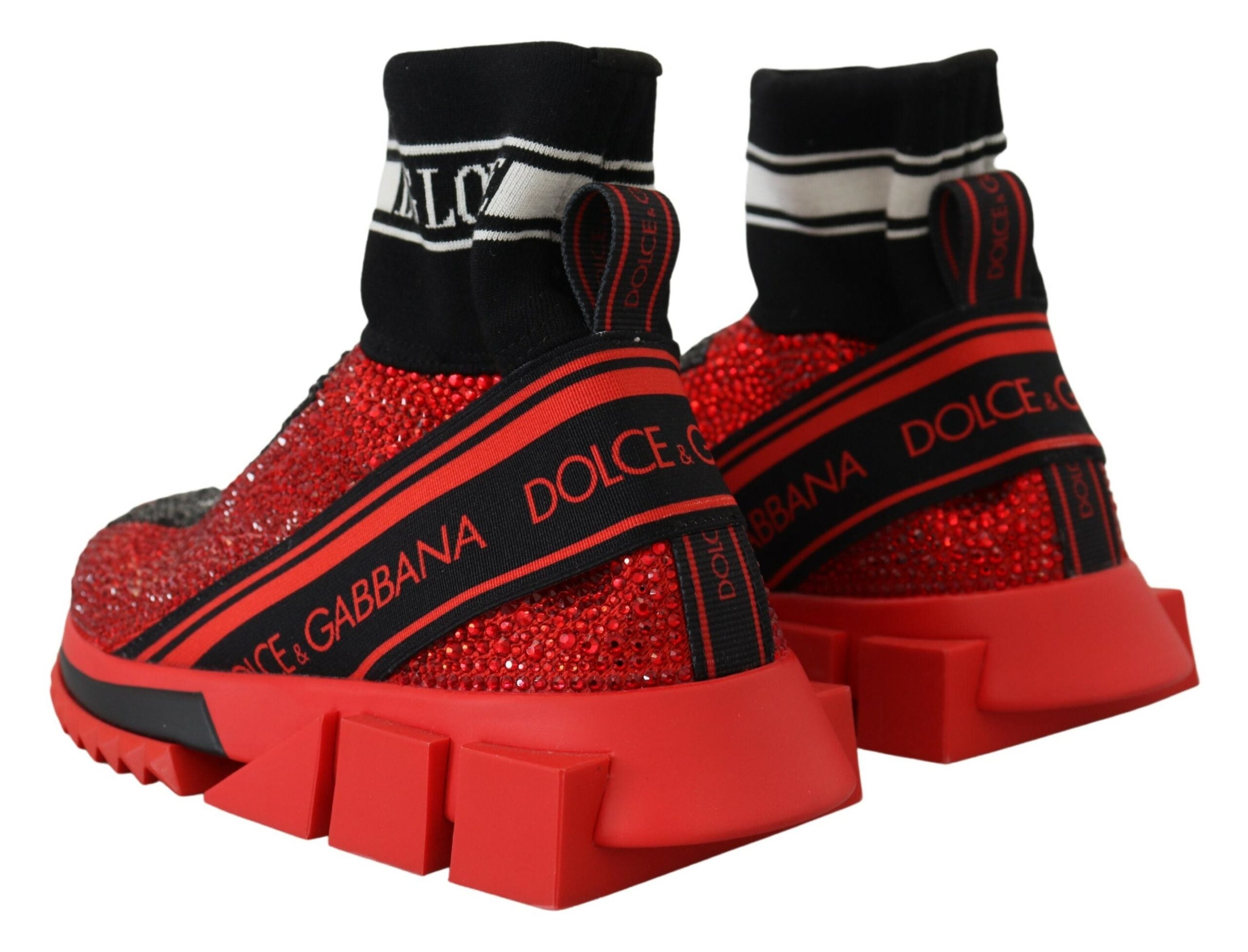 Dolce &amp; Gabbana Baskets à enfiler Sorrento rouges exquises