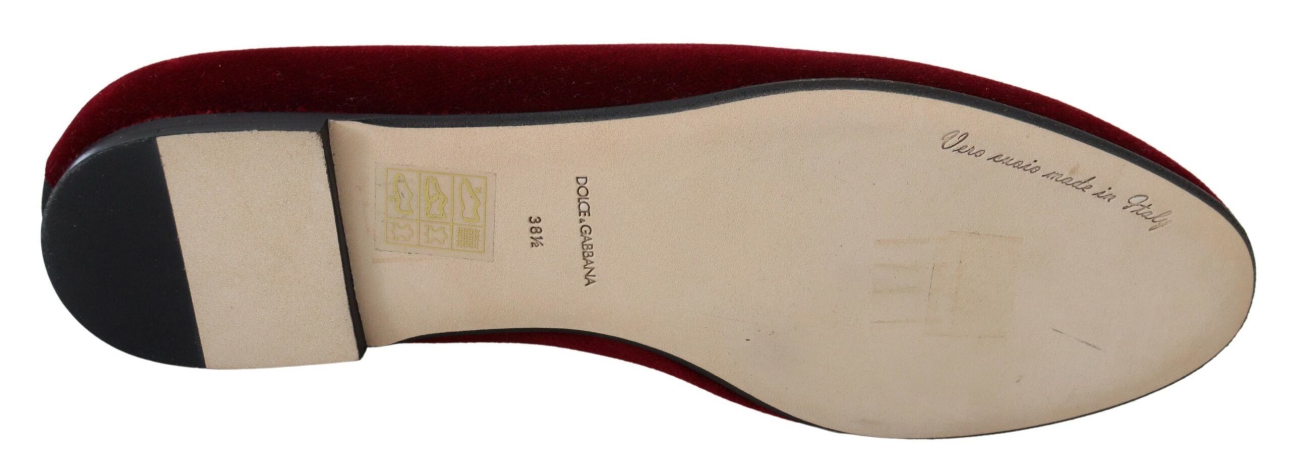 Dolce &amp; Gabbana Mocassins Devotion en velours bordeaux