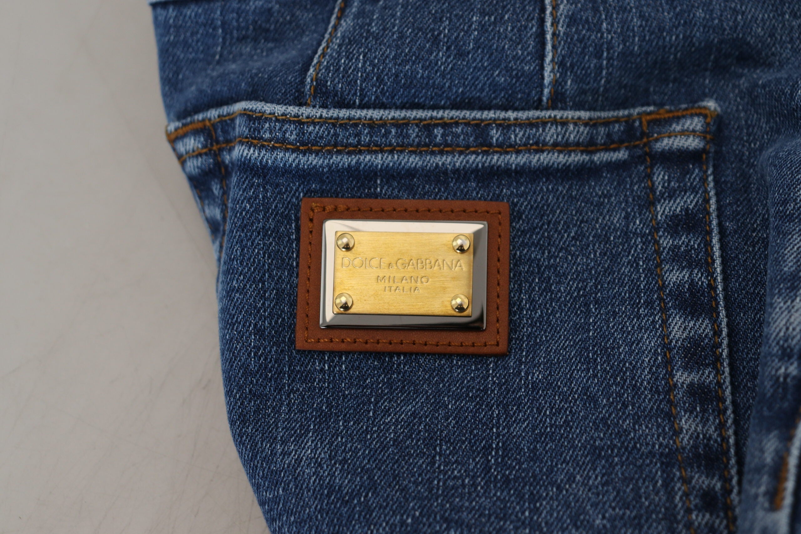 Dolce & Gabbana Elegant High Waist Blue Jeans