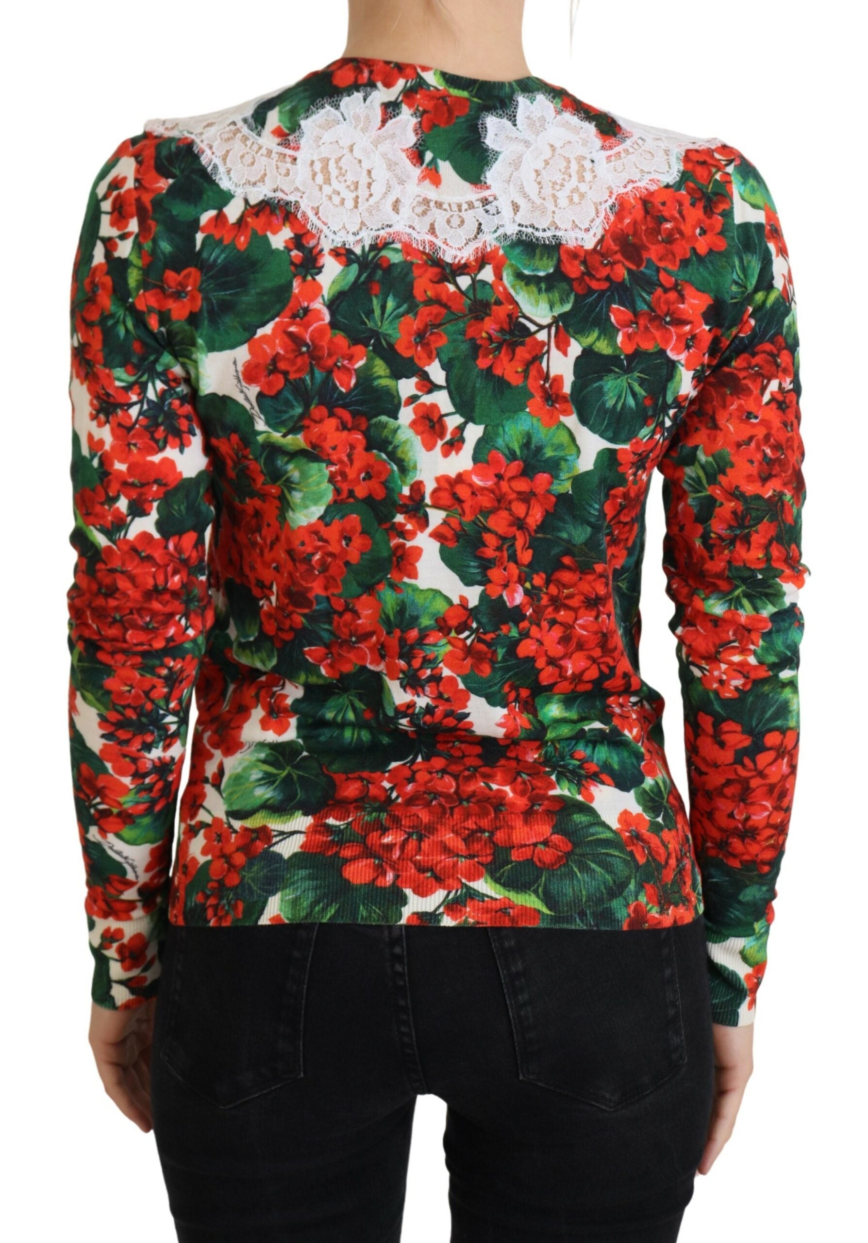 Dolce &amp; Gabbana Cardigan élégant à col rond et motif floral