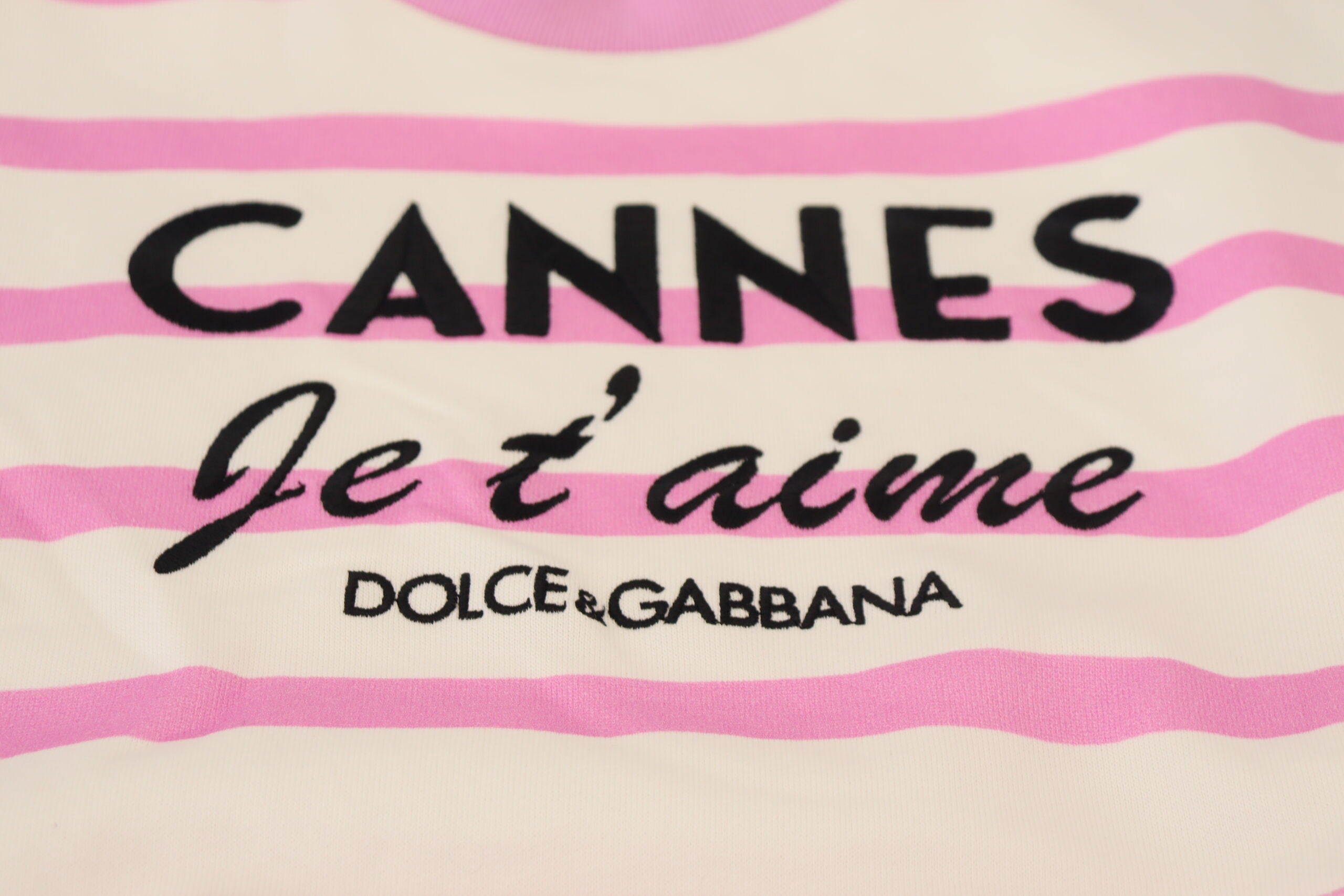 Dolce &amp; Gabbana T-shirt à col rond en coton rayé exclusif