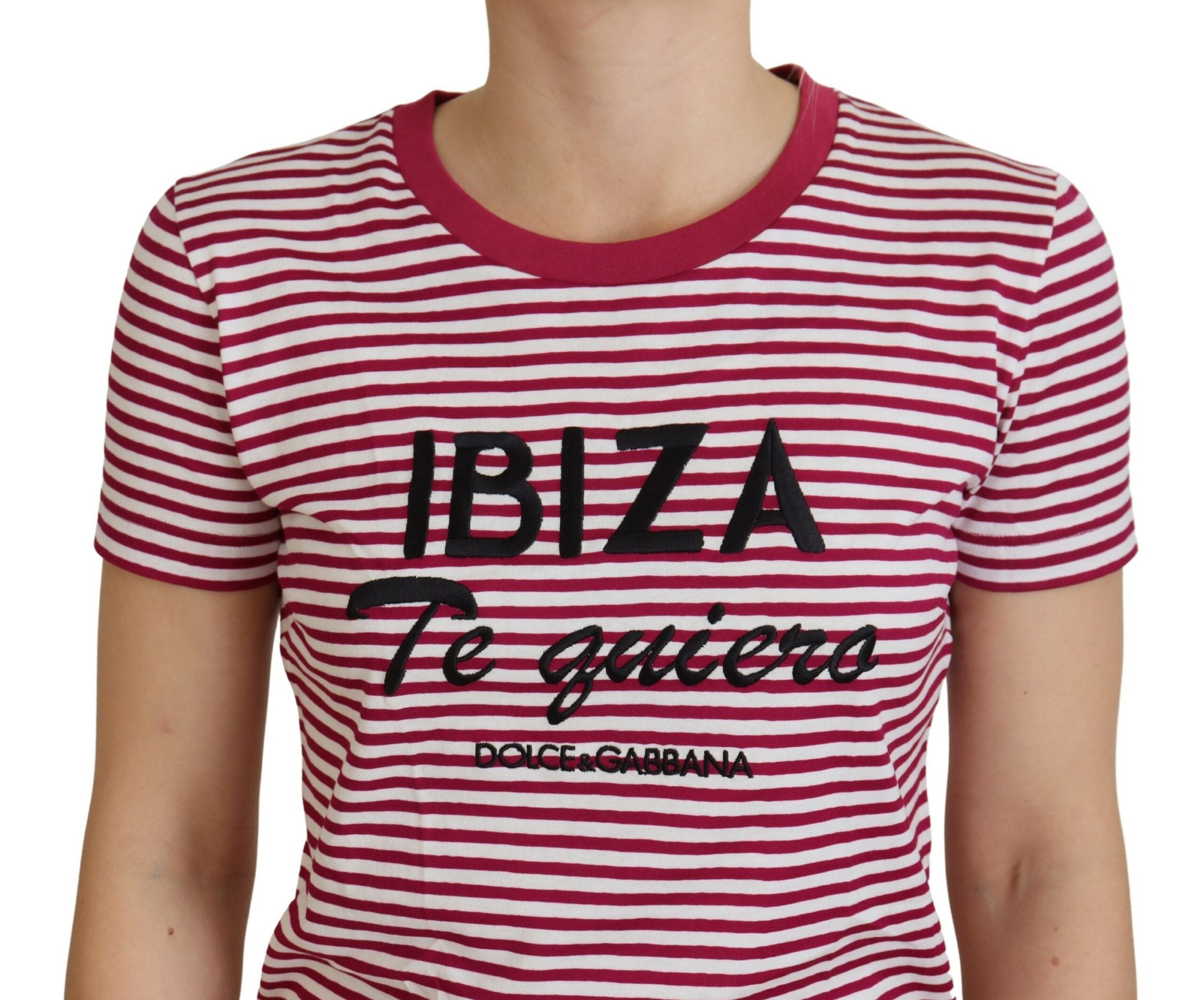 Dolce &amp; Gabbana - T-shirt rayé à col rond Ibiza exclusif