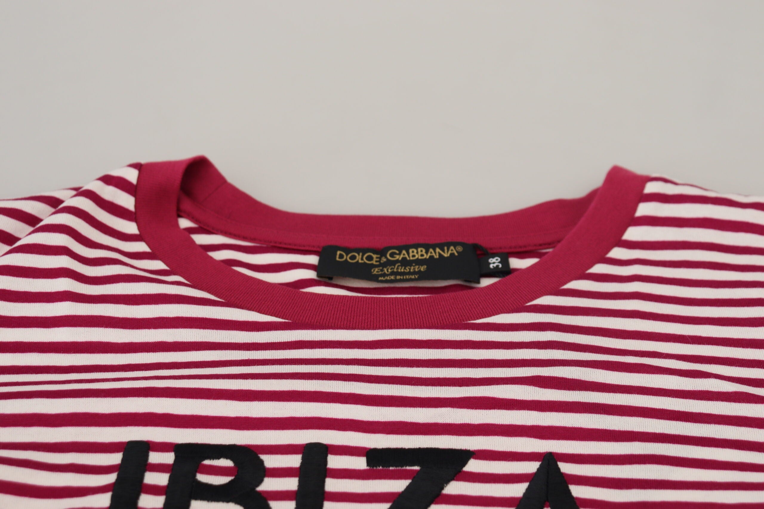 Dolce &amp; Gabbana - T-shirt rayé à col rond Ibiza exclusif