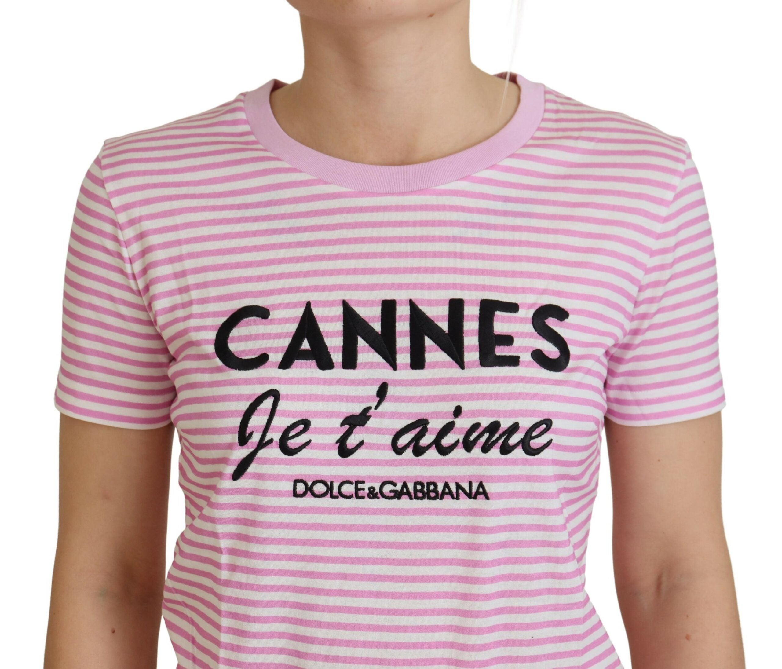 Dolce &amp; Gabbana T-shirt en coton rayé Love Affair exclusif