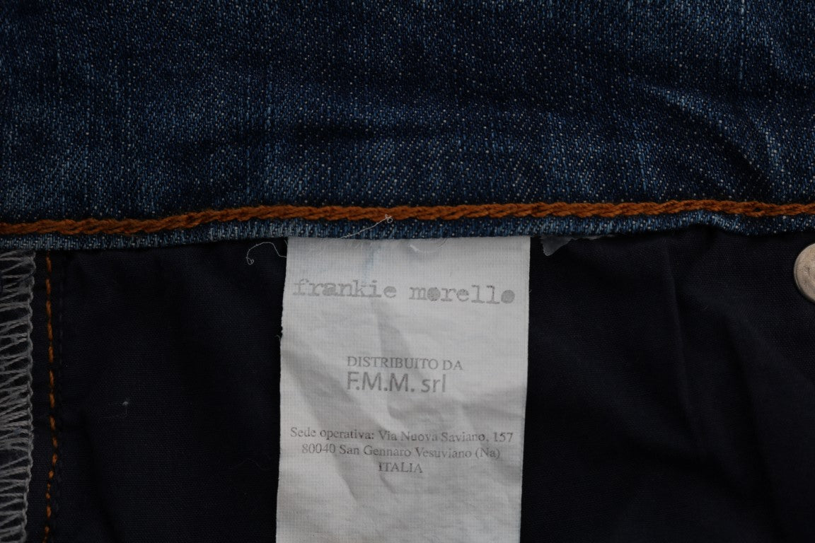 Frankie Morello Svelte Italian Denim - Jean bleu coupe slim