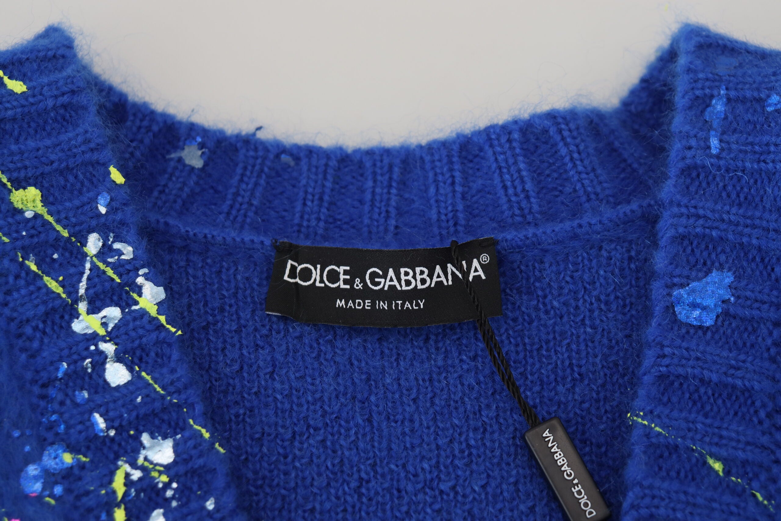 Dolce &amp; Gabbana Cardigan élégant en mohair multicolore Splash