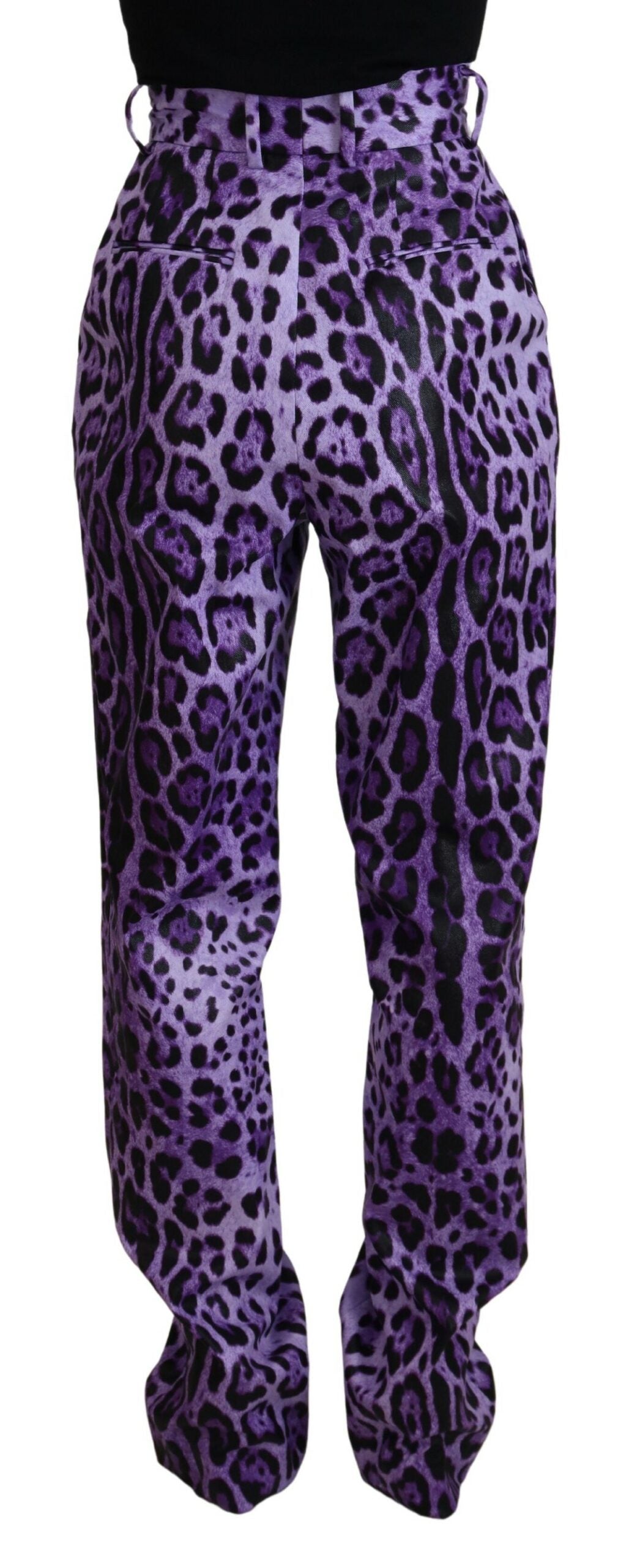 Dolce &amp; Gabbana Pantalon violet droit élégant taille haute