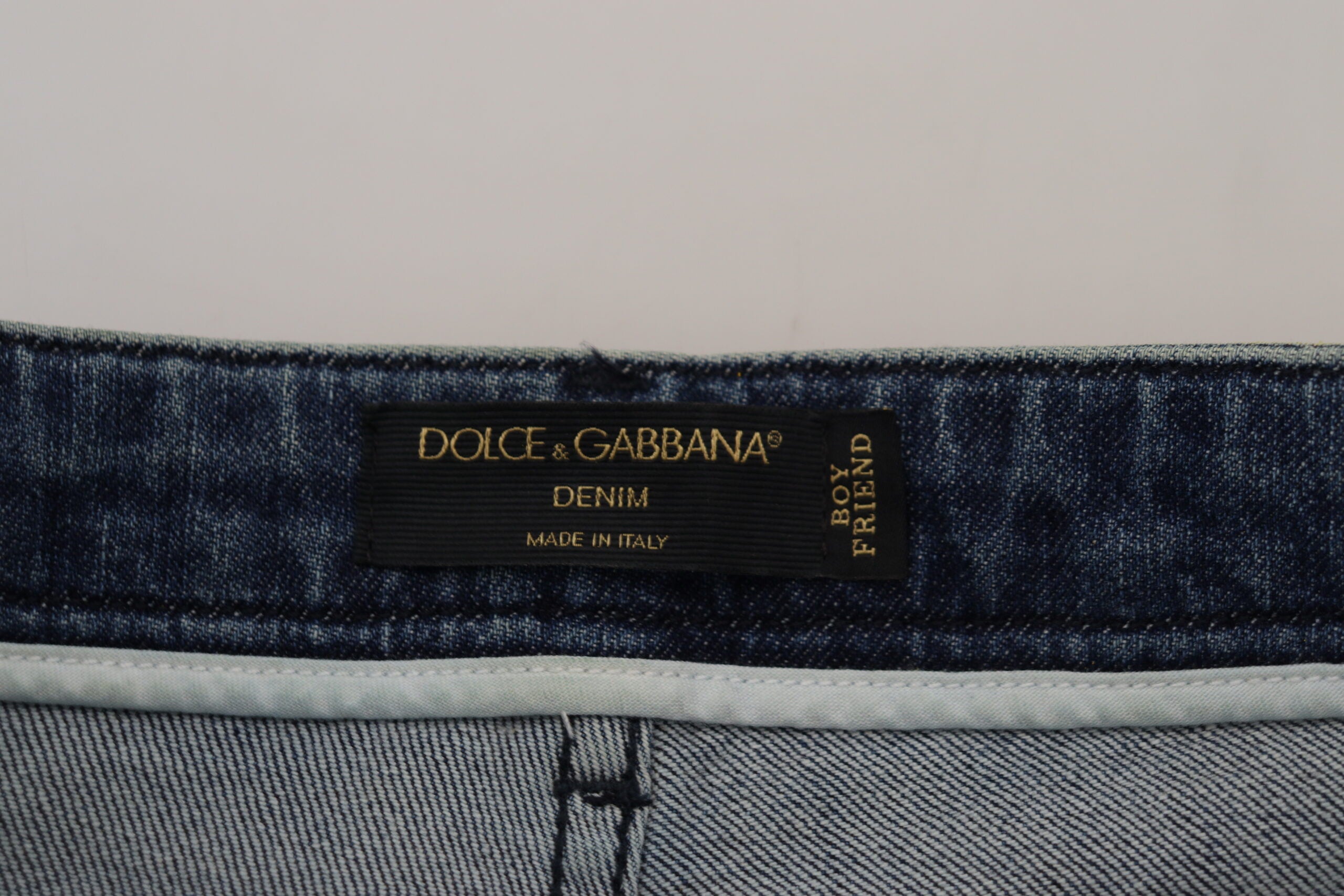 Dolce &amp; Gabbana Chic Jean droit taille haute en jaune vif