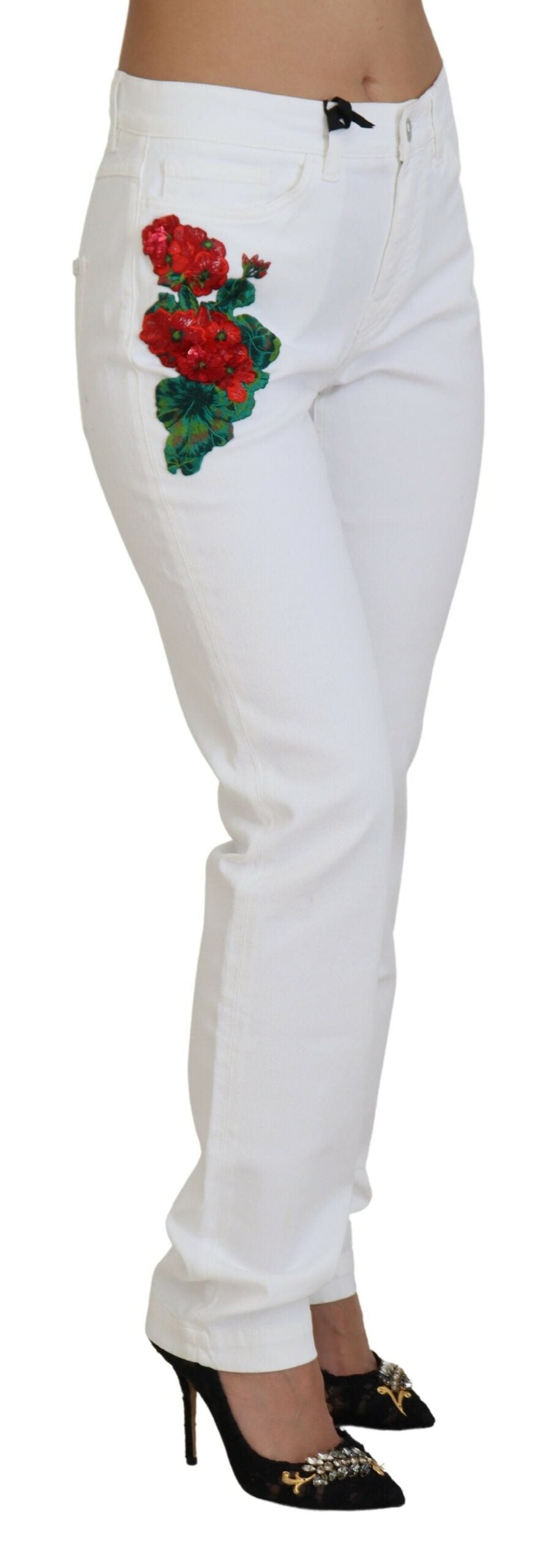 Dolce &amp; Gabbana Jean skinny blanc élégant taille moyenne