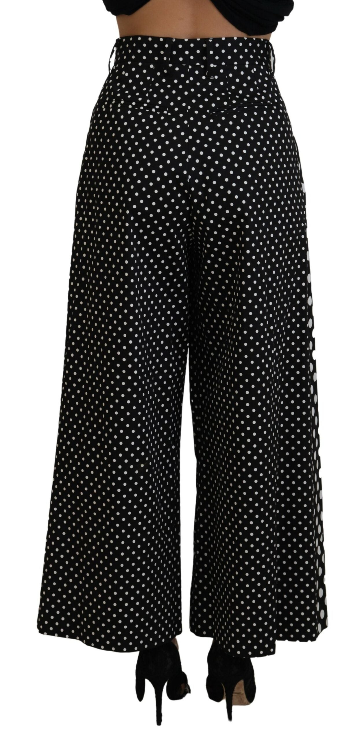 Dolce &amp; Gabbana Pantalon élégant taille haute à pois