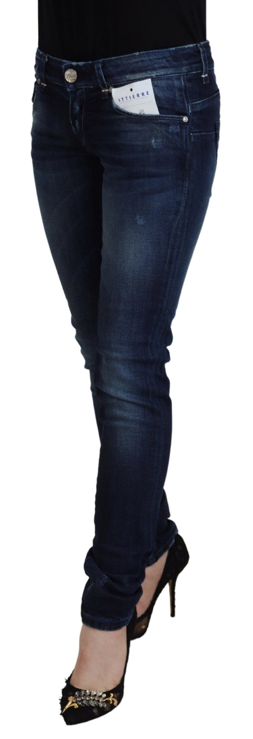 Pantalon en jean skinny taille basse Acht Chic