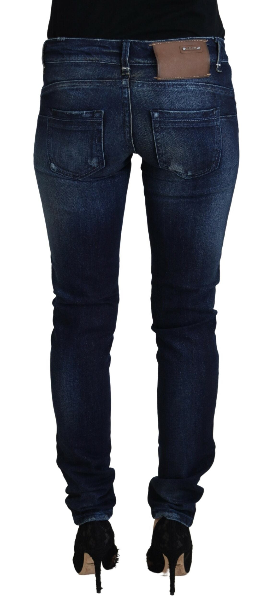 Pantalon en jean skinny taille basse Acht Chic